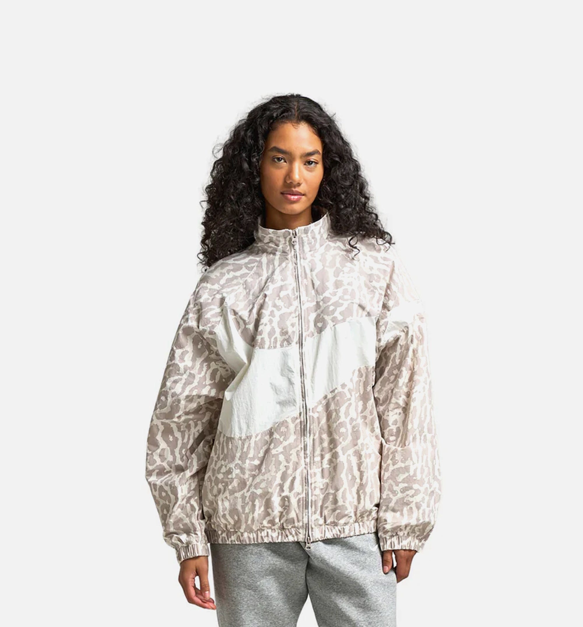 Nike NSW Woven Printed All Over Womens Jacket - College Grey/Sail