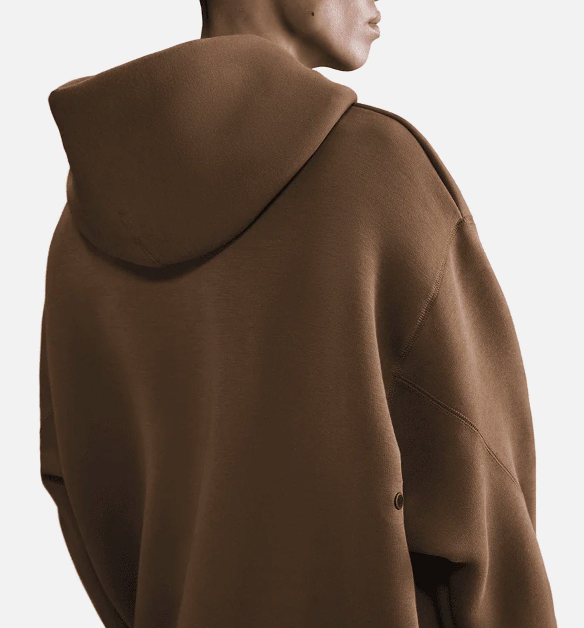 Nike Tech Fleece Oversized Mens Hoodie - Mosswood Brown/Black