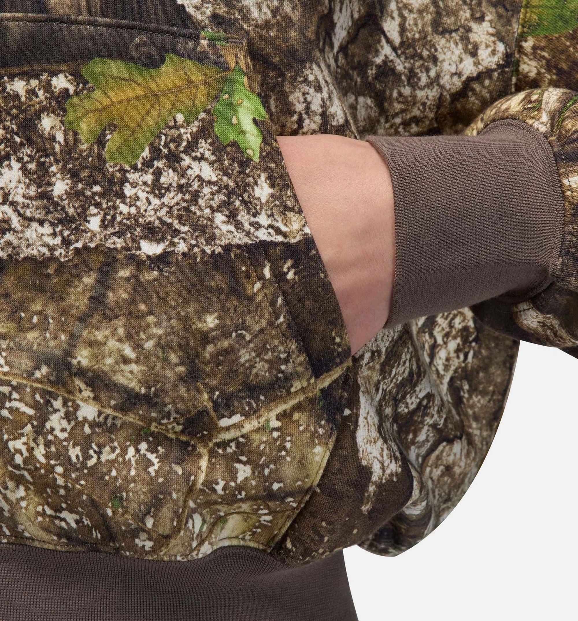 Air Jordan Brooklyn Fleece Realtree Mod Crop Full-Zip Womens Hoodie - Sail/Sail