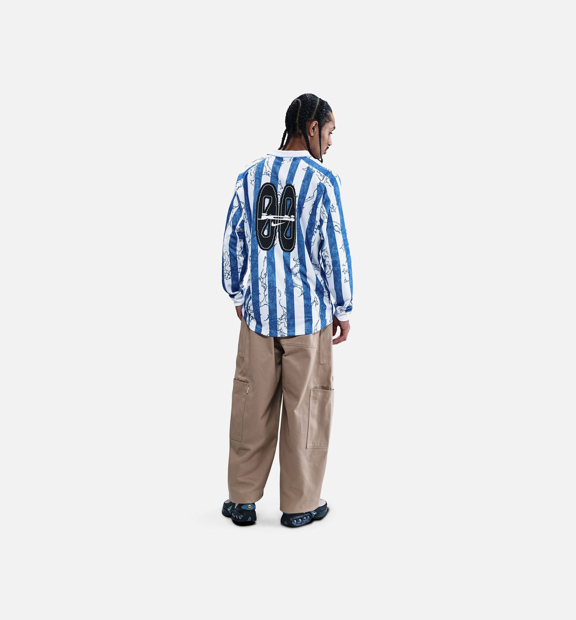 Nike NSW Air Mens Long Sleeve Jersey - Blue/White