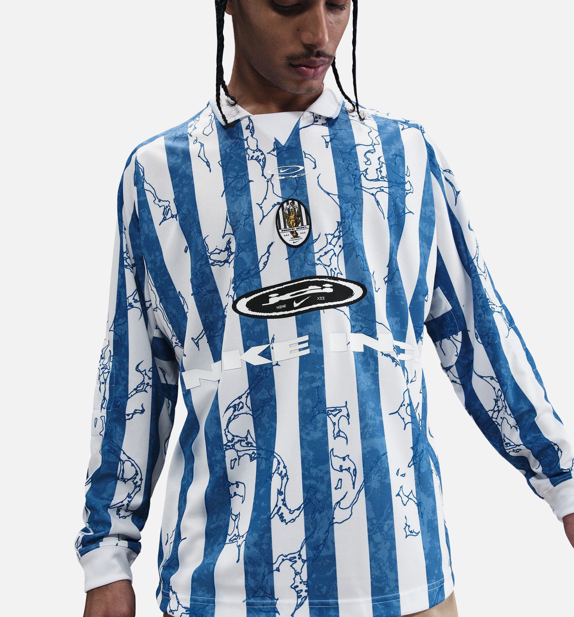 Nike NSW Air Mens Long Sleeve Jersey - Blue/White