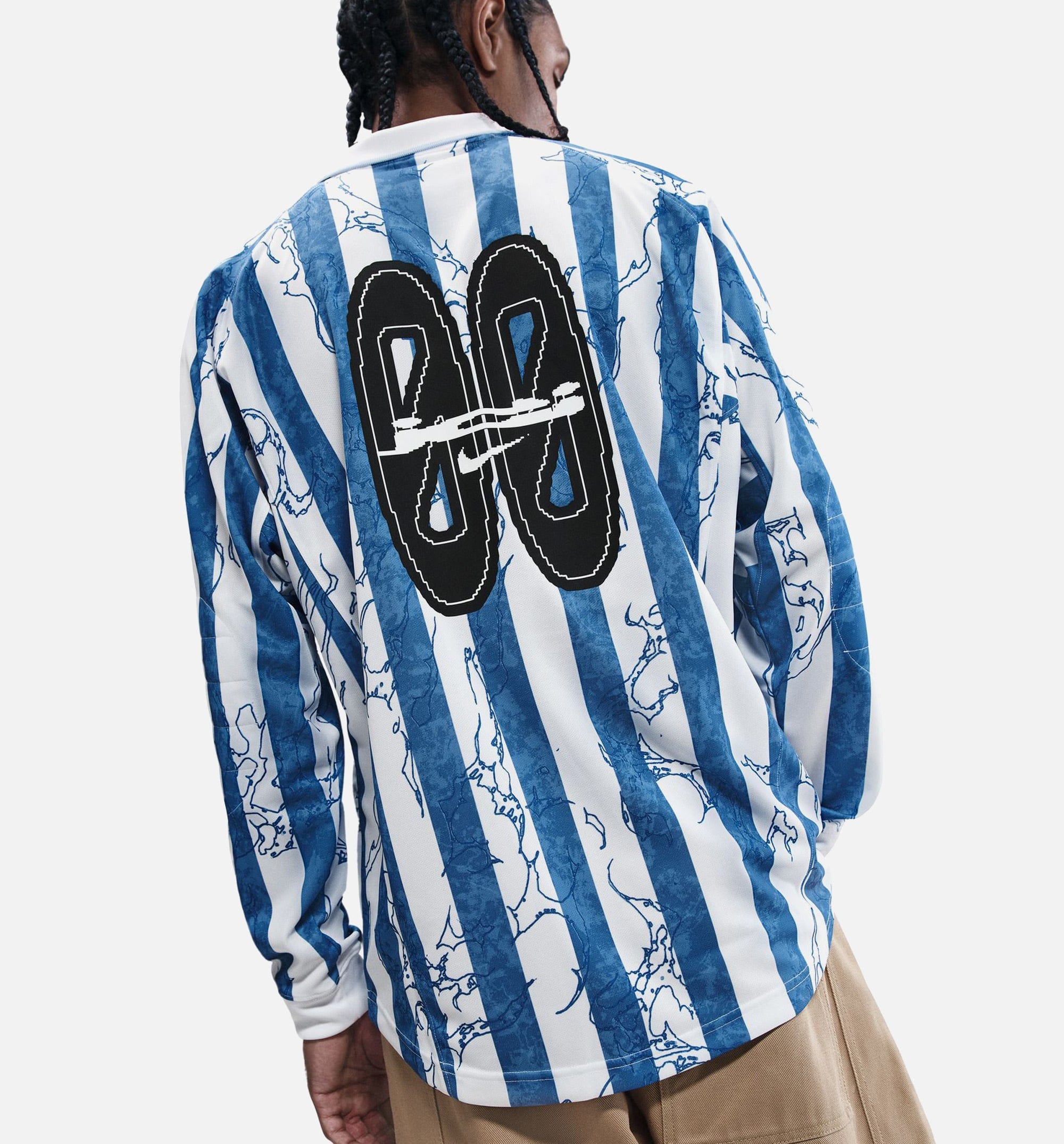 Nike NSW Air Mens Long Sleeve Jersey - Blue/White