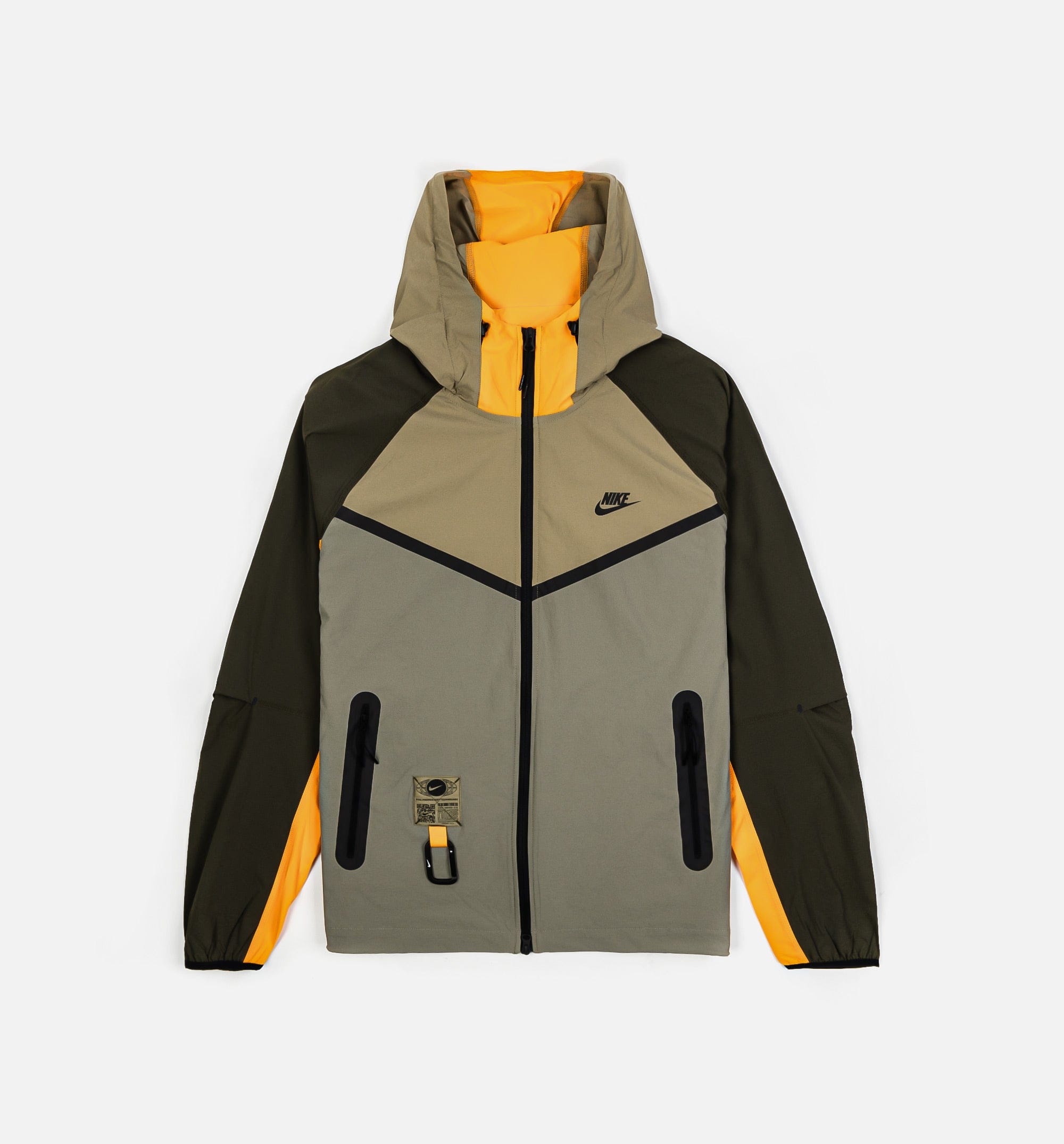 Nike Tech Woven Windrunner Full Zip Mens Jacket - Neutral Olive/Sundial