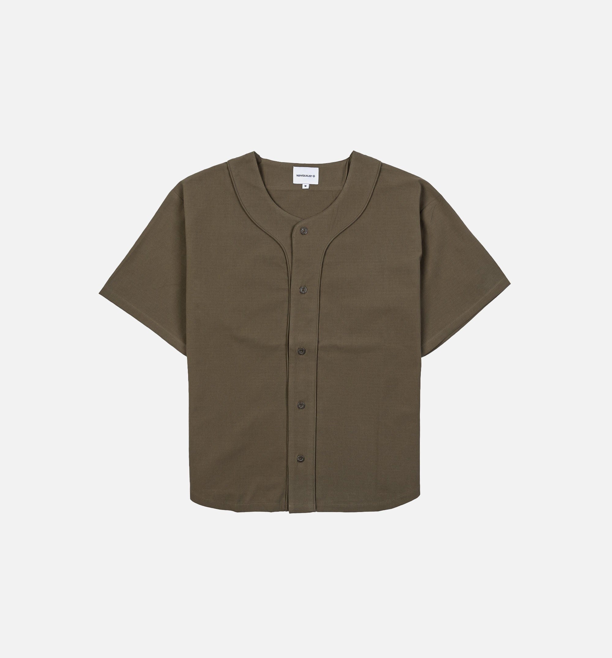 INDIVIDUALIST Field Day Baseball Mens Short Sleeve Shirt - Olive
