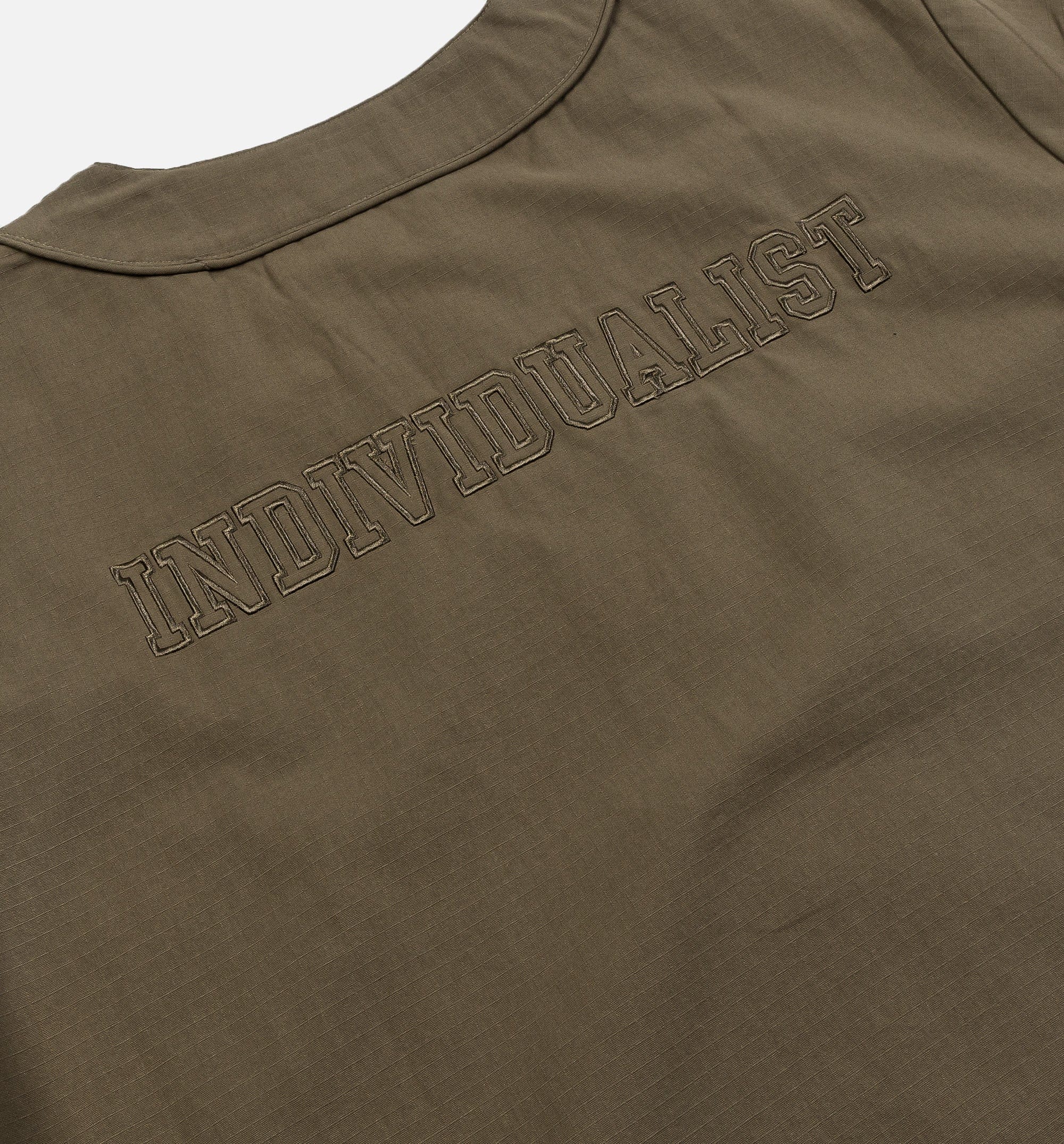 INDIVIDUALIST Field Day Baseball Mens Short Sleeve Shirt - Olive
