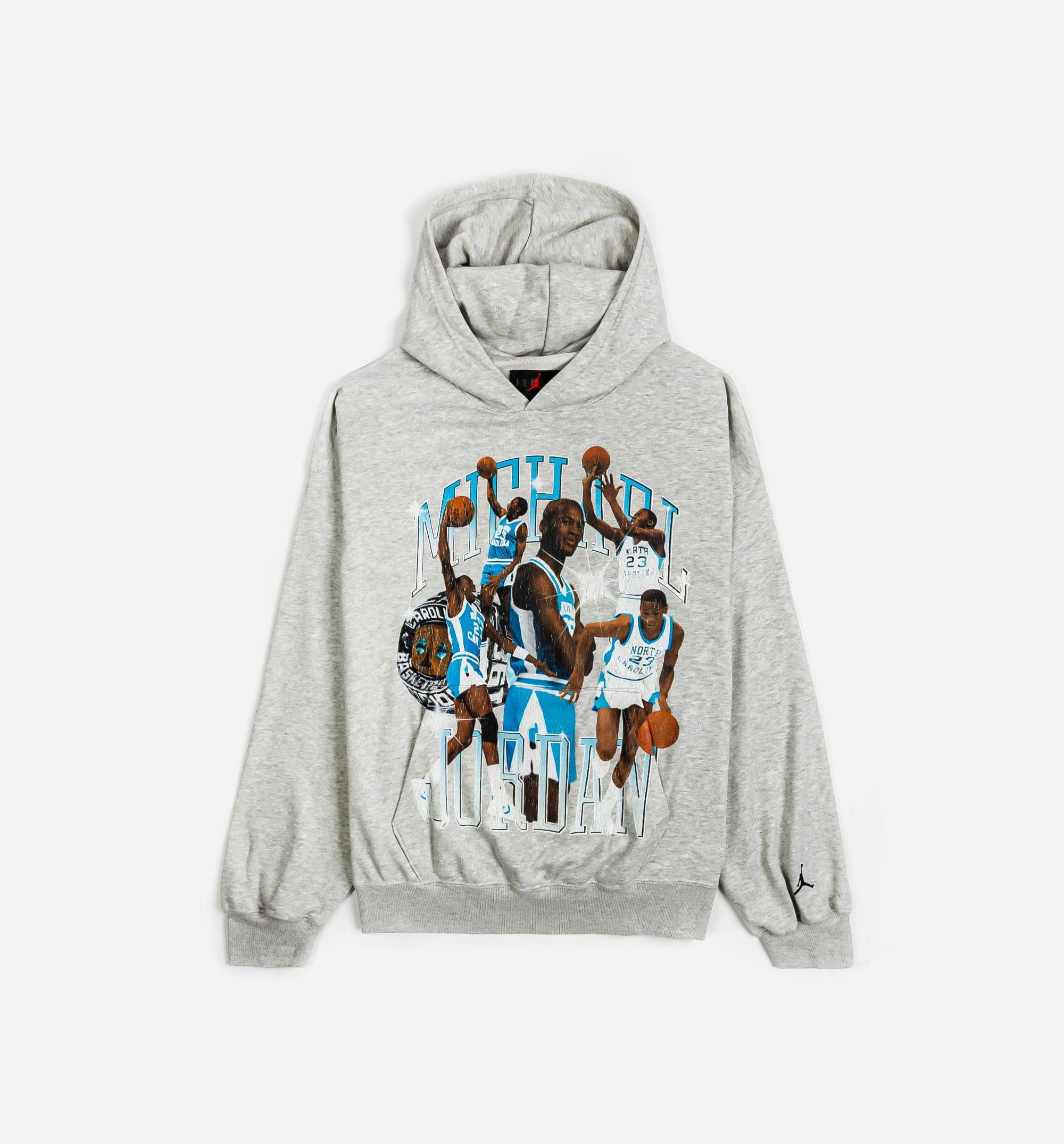 Air Jordan Flight Oversized Pullover Hoodie Mens Hoodie - Heather Grey/Black