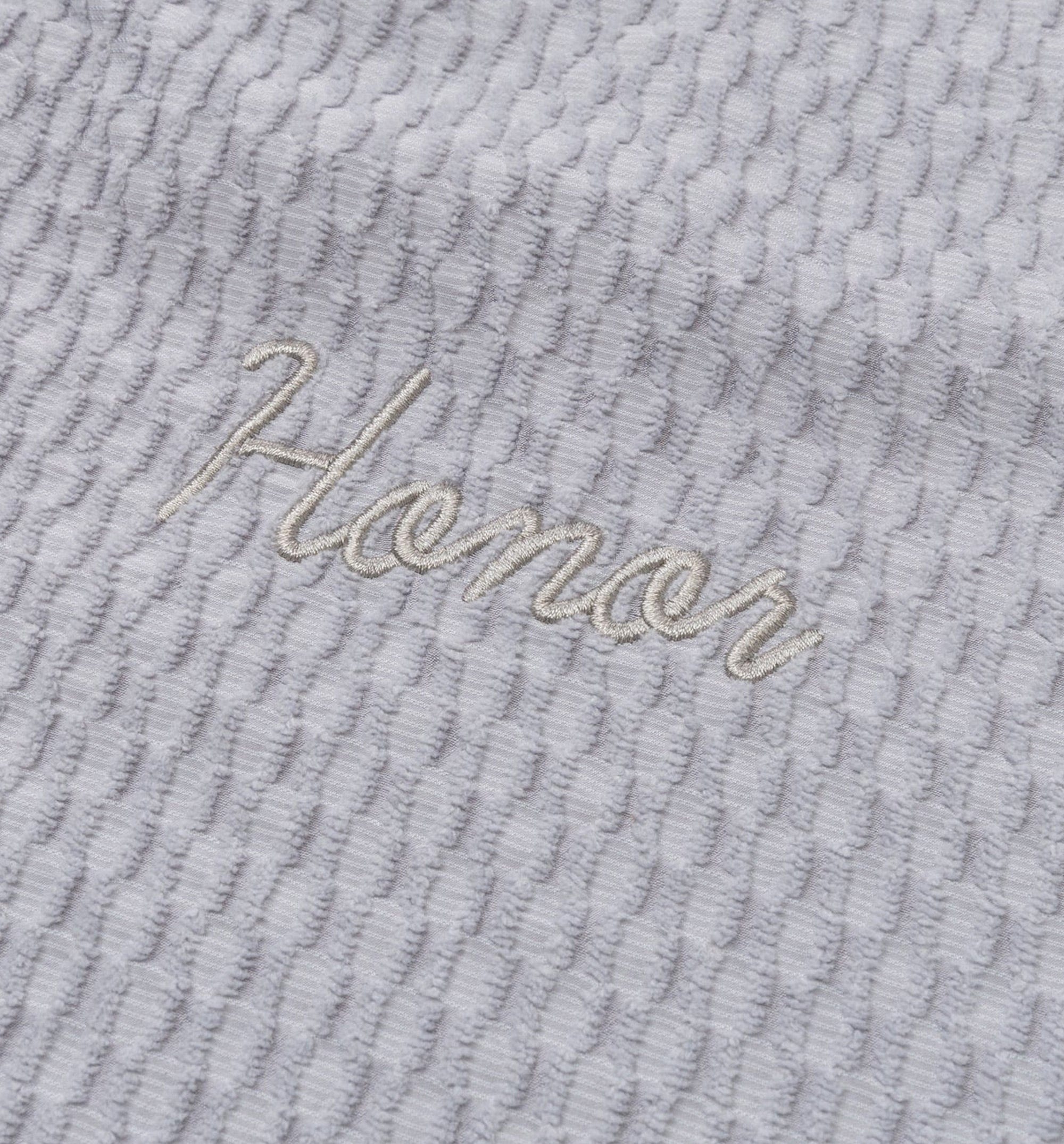 HONOR Textured Knit Quarter Zip Mens Short Sleeve Shirt - Grey