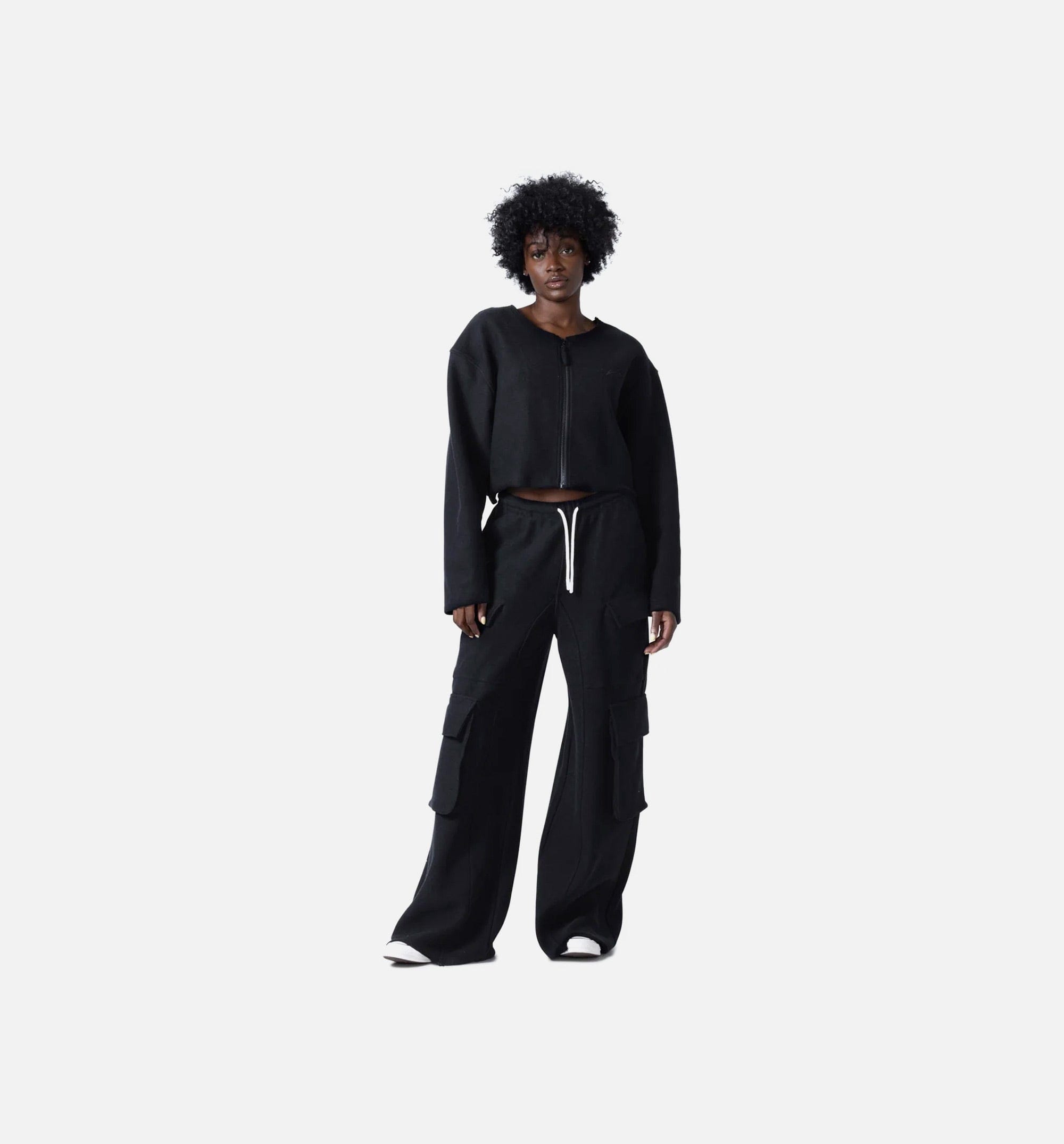 HONOR Summer Cargo Womens Sweatpants - Black