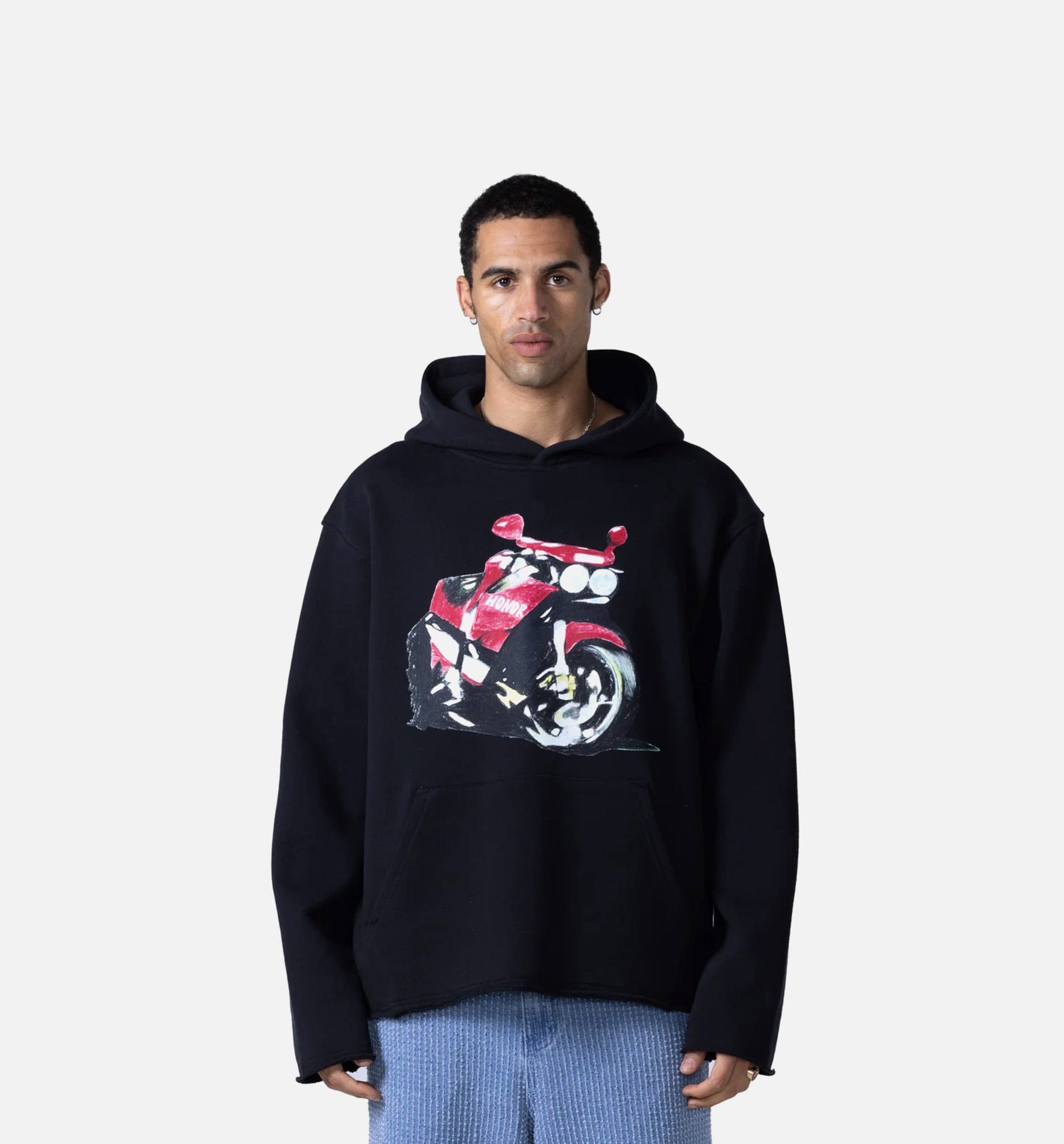 HONOR Speedbike Pullover Mens Hoodie - Black/Pink