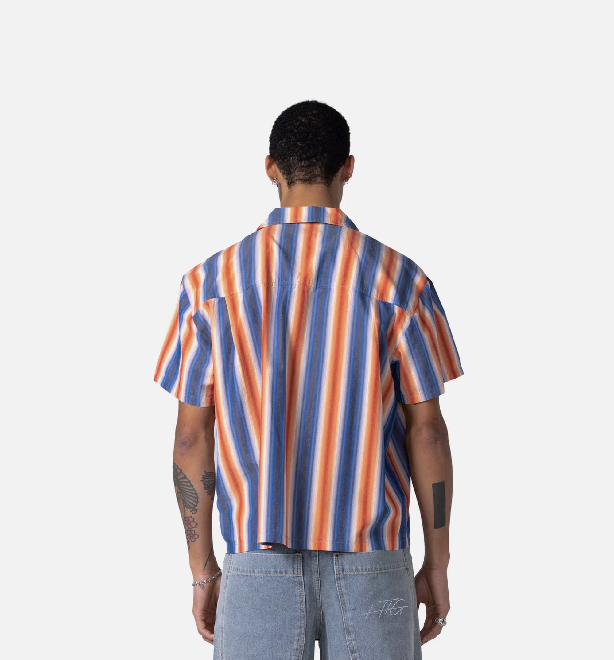 HONOR Auto Shop Camp Mens Short Sleeve Shirt - Multi/Orange