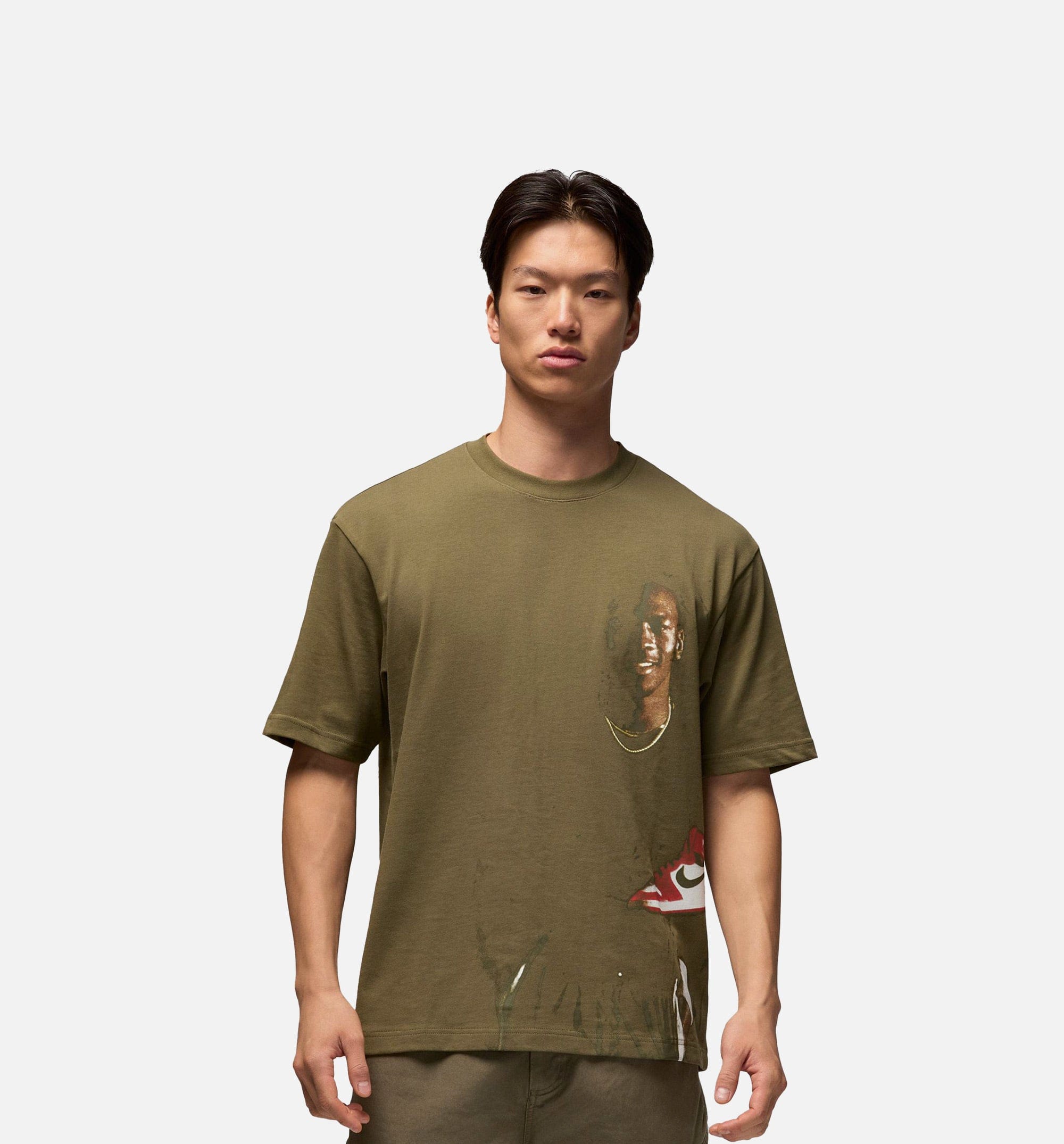 Air Jordan Statement 1985 Mens Short Sleeve Shirt - Olive
