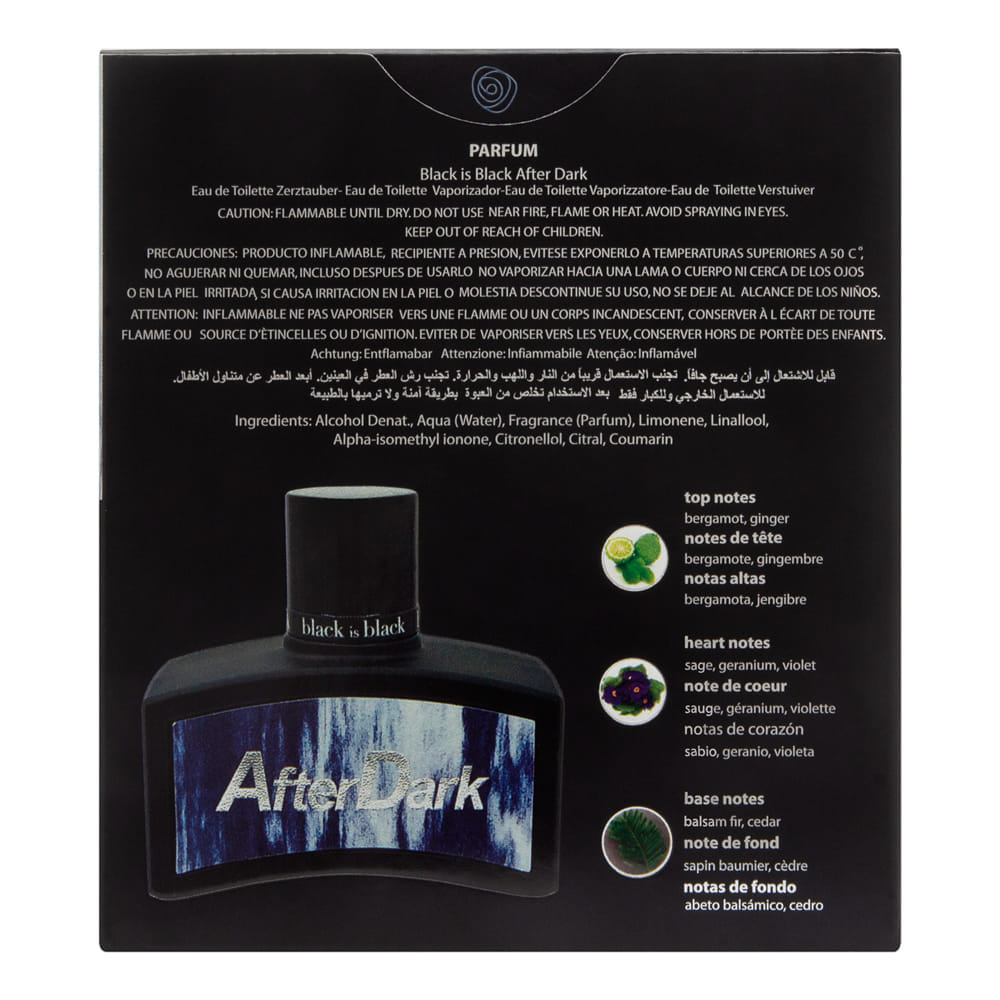 NuParfums Black is Black After Dark by Nanuparfums for Men 3.4 oz Eau de Toilette Spray