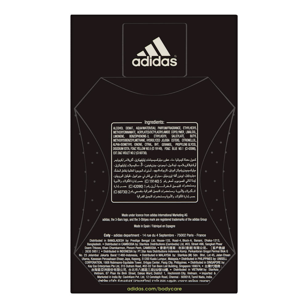 Adidas Pure Game by Coty for Men 3.4 oz Eau de Toilette Spray