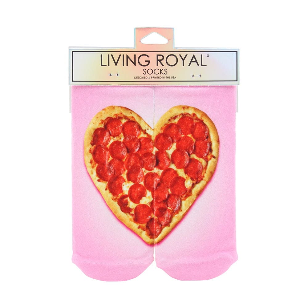 Living Royal Heart Pizza Ankle Socks Model No. 7055A - 1 Pair