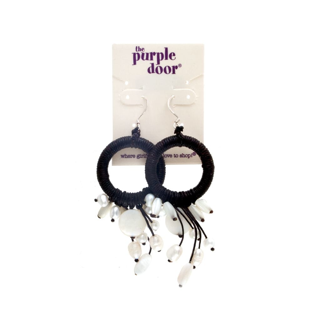 The Purple Door The Taylor Dangle Earrings PDE-83-J White