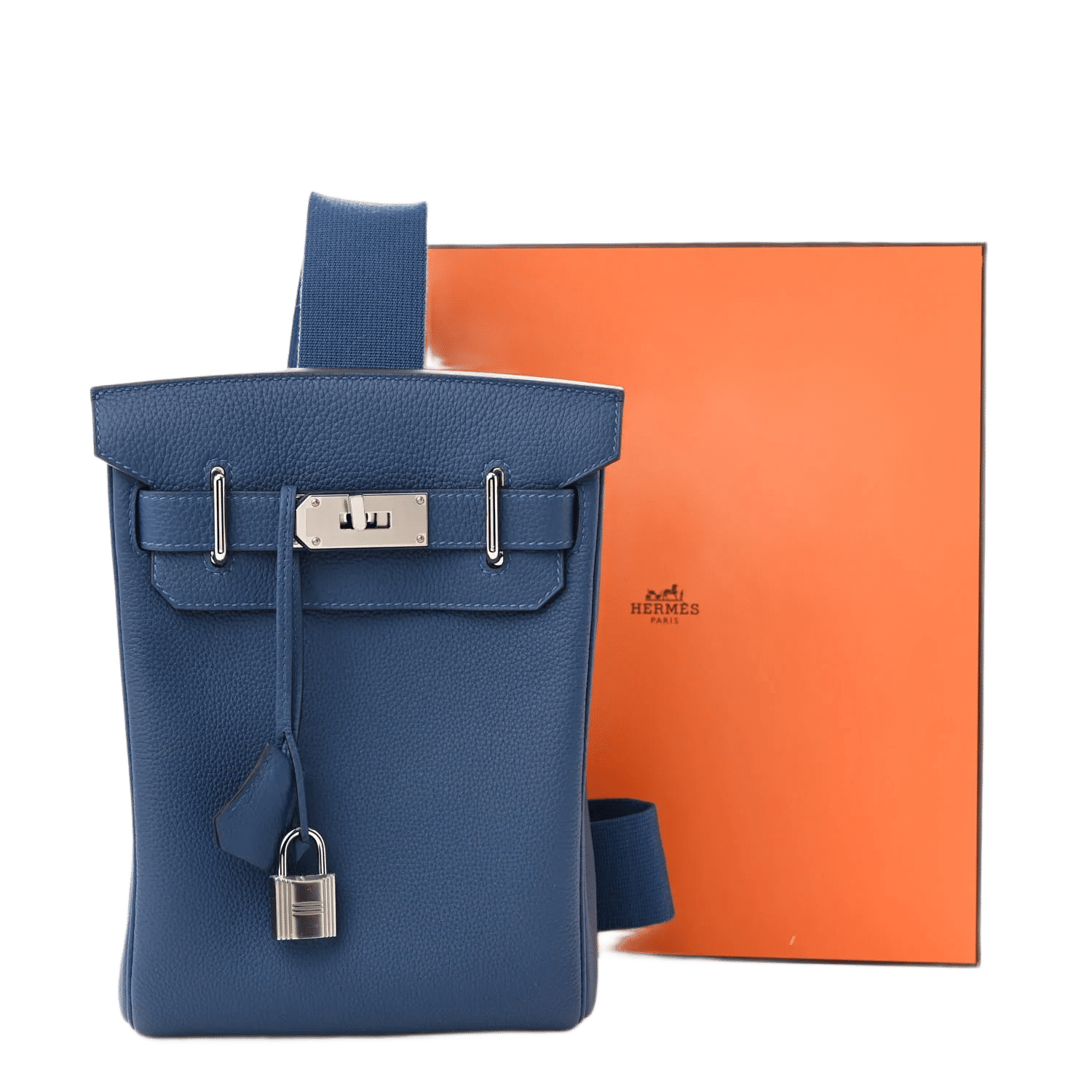 Hermes Togo Hac A Dos PM Calfskin Backpack Blue