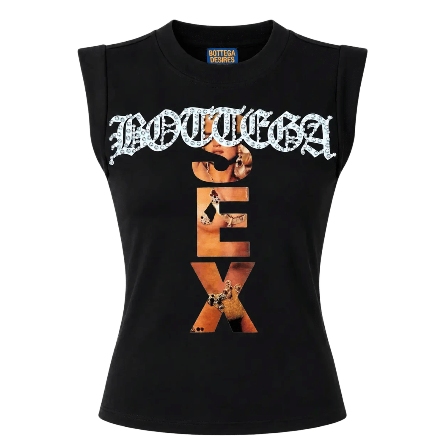 Bottega Desires Women's Madonna Sleeveless T-Shirt Black