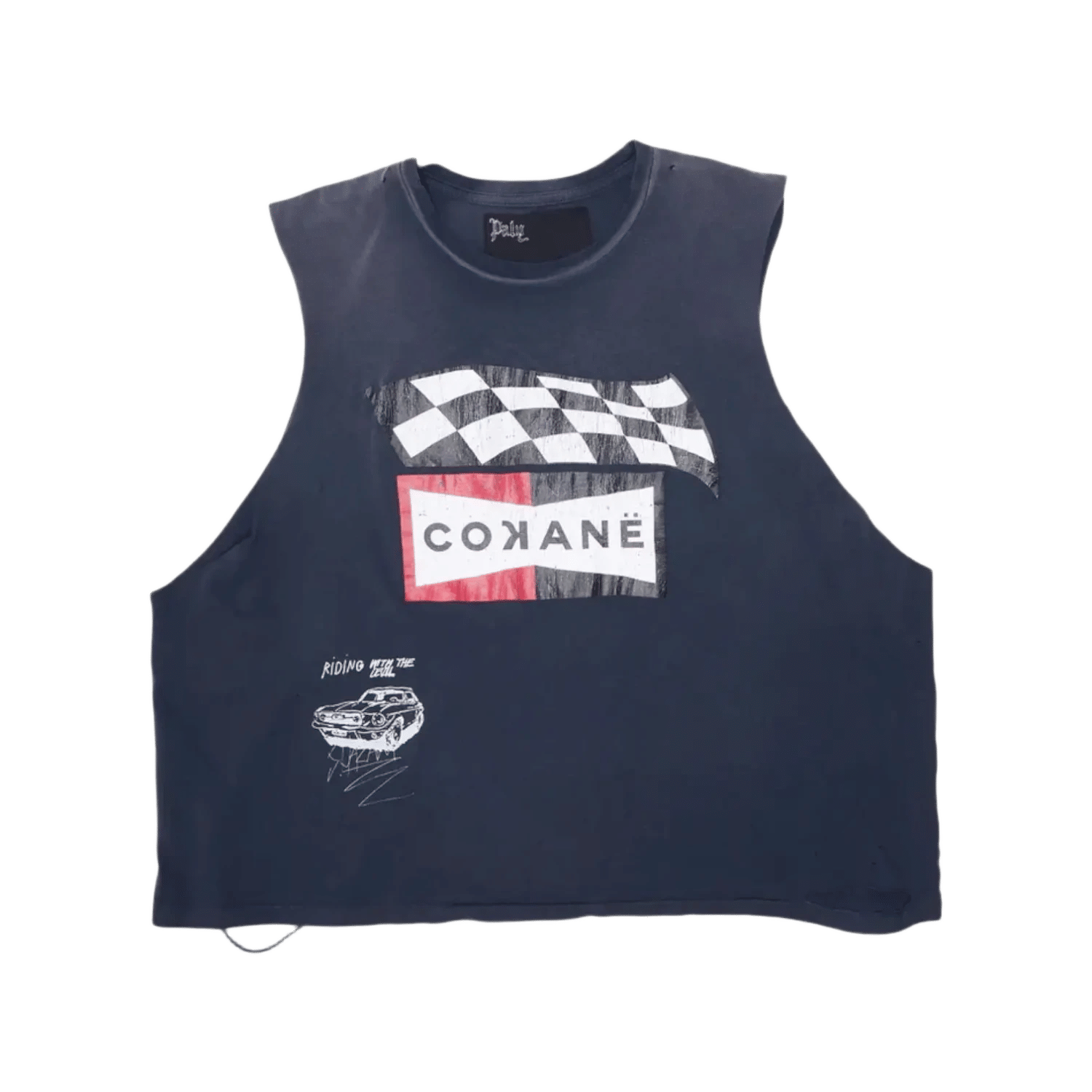Paly Hollywood Cokane Cutoff T-Shirt Black Wash