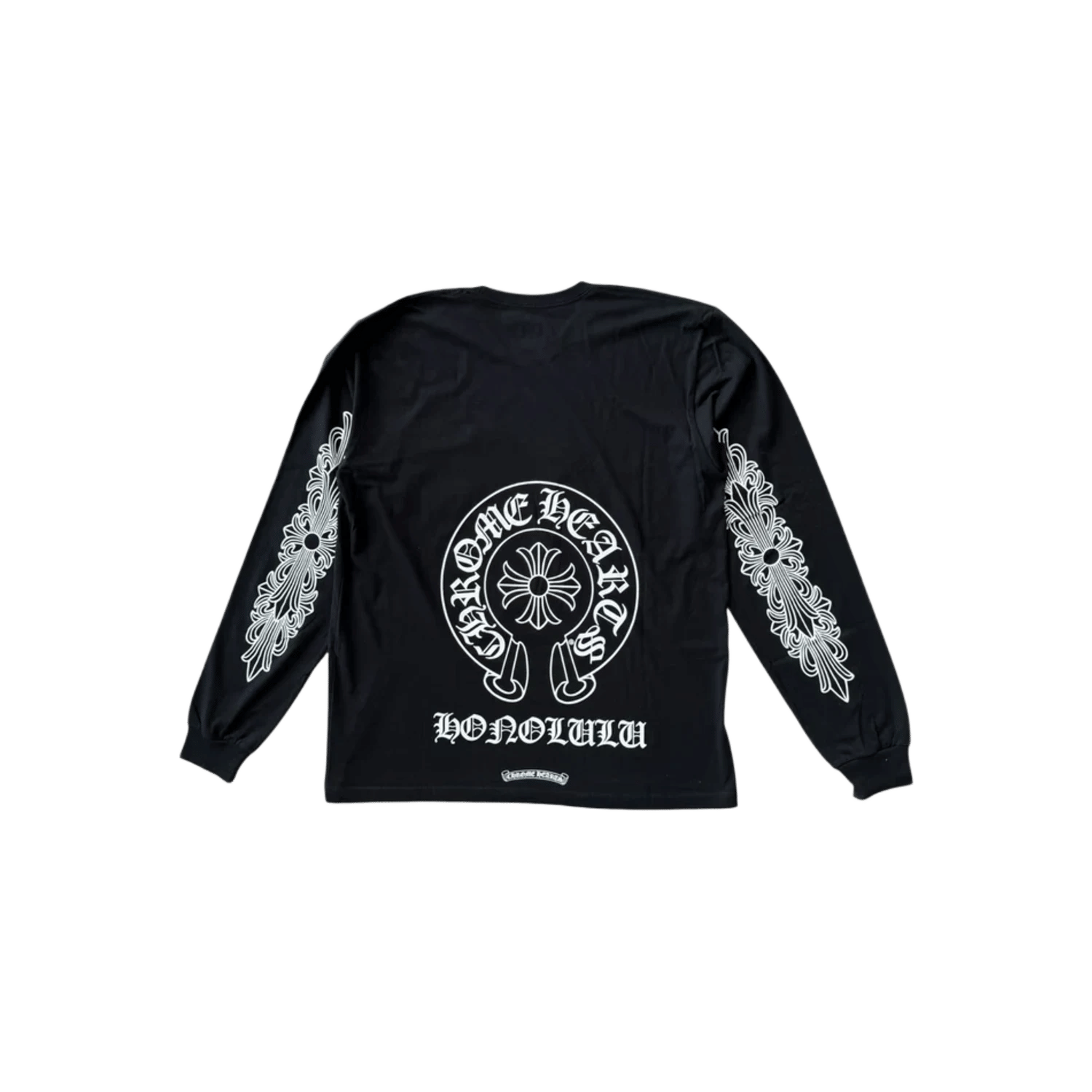 Chrome Hearts Honolulu Exclusive Horseshoe Floral L/S T-Shirt Black