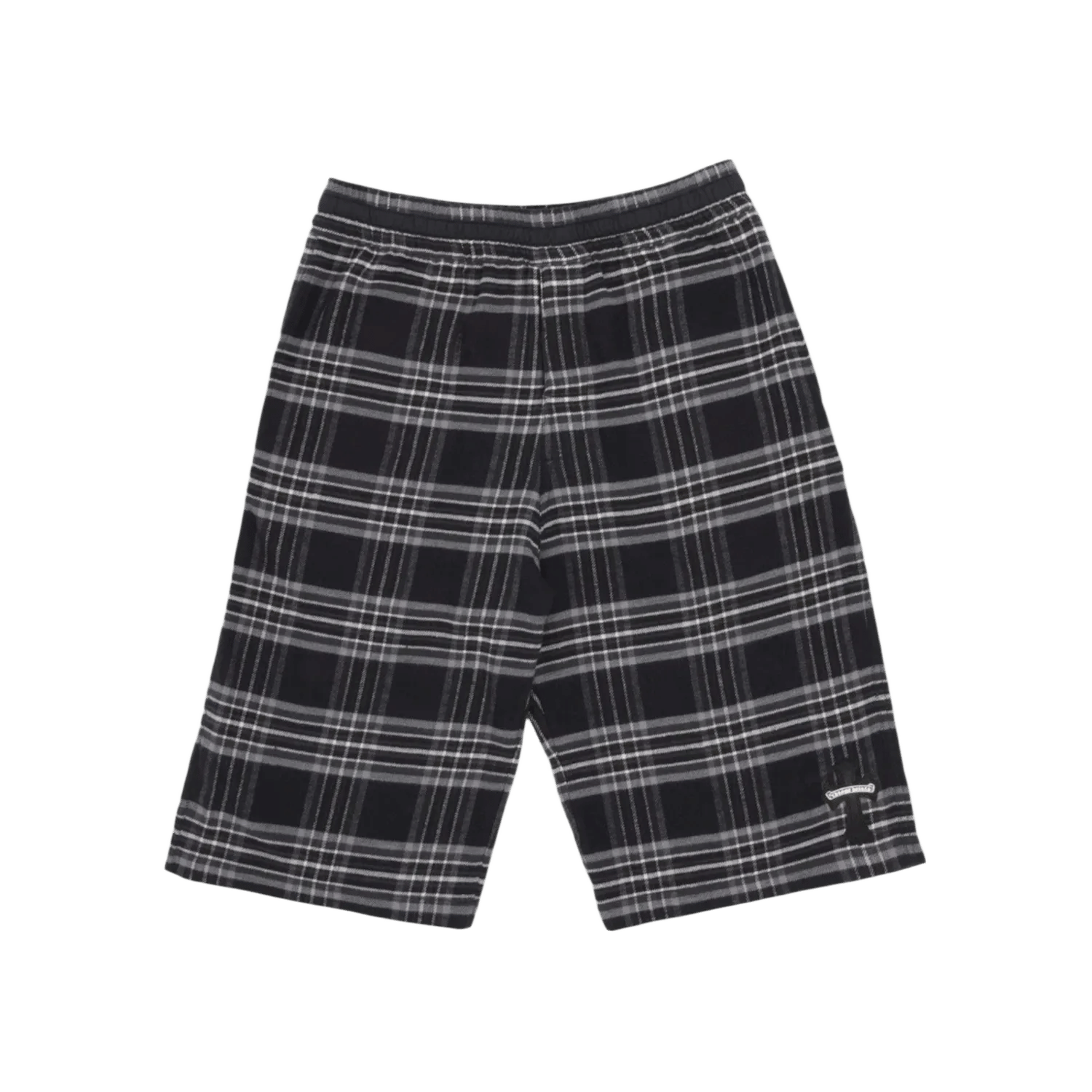 Chrome Hearts After School Cross Patch Flannel Shorts Grey