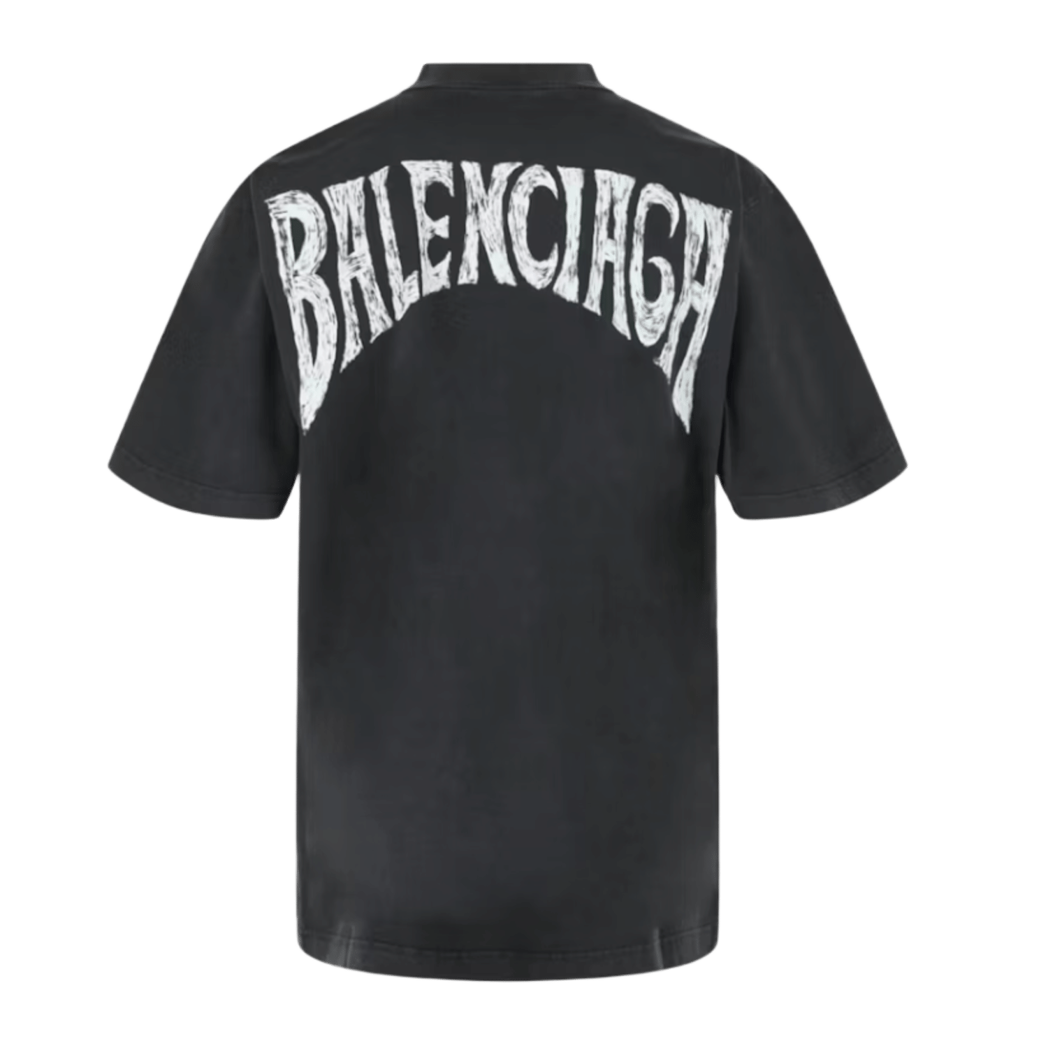 Balenciaga Hand Drawn T-shirt Faded Black White