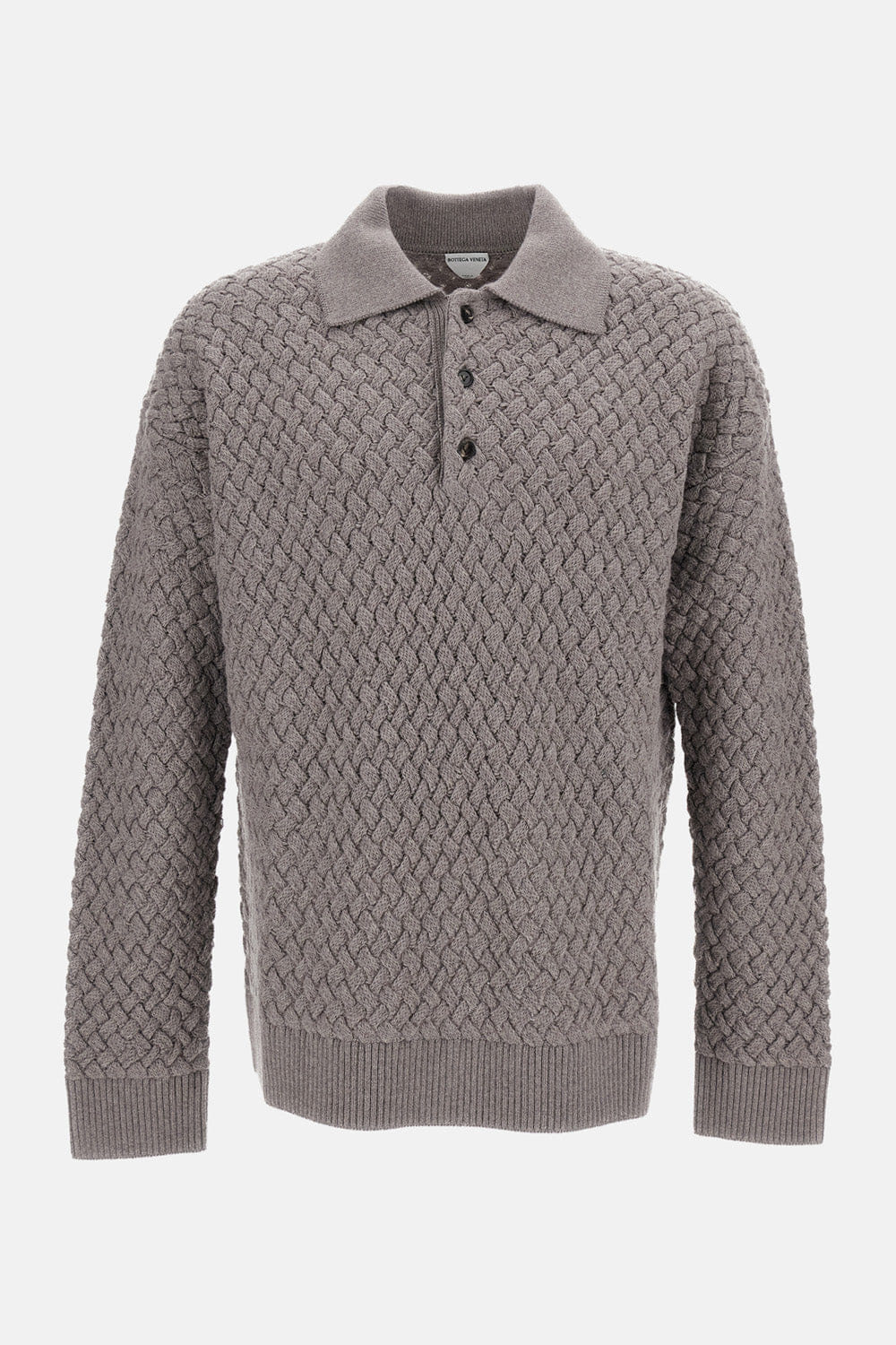 Bottega Veneta PULLOVER POLO INTRECCIATO IN LANA