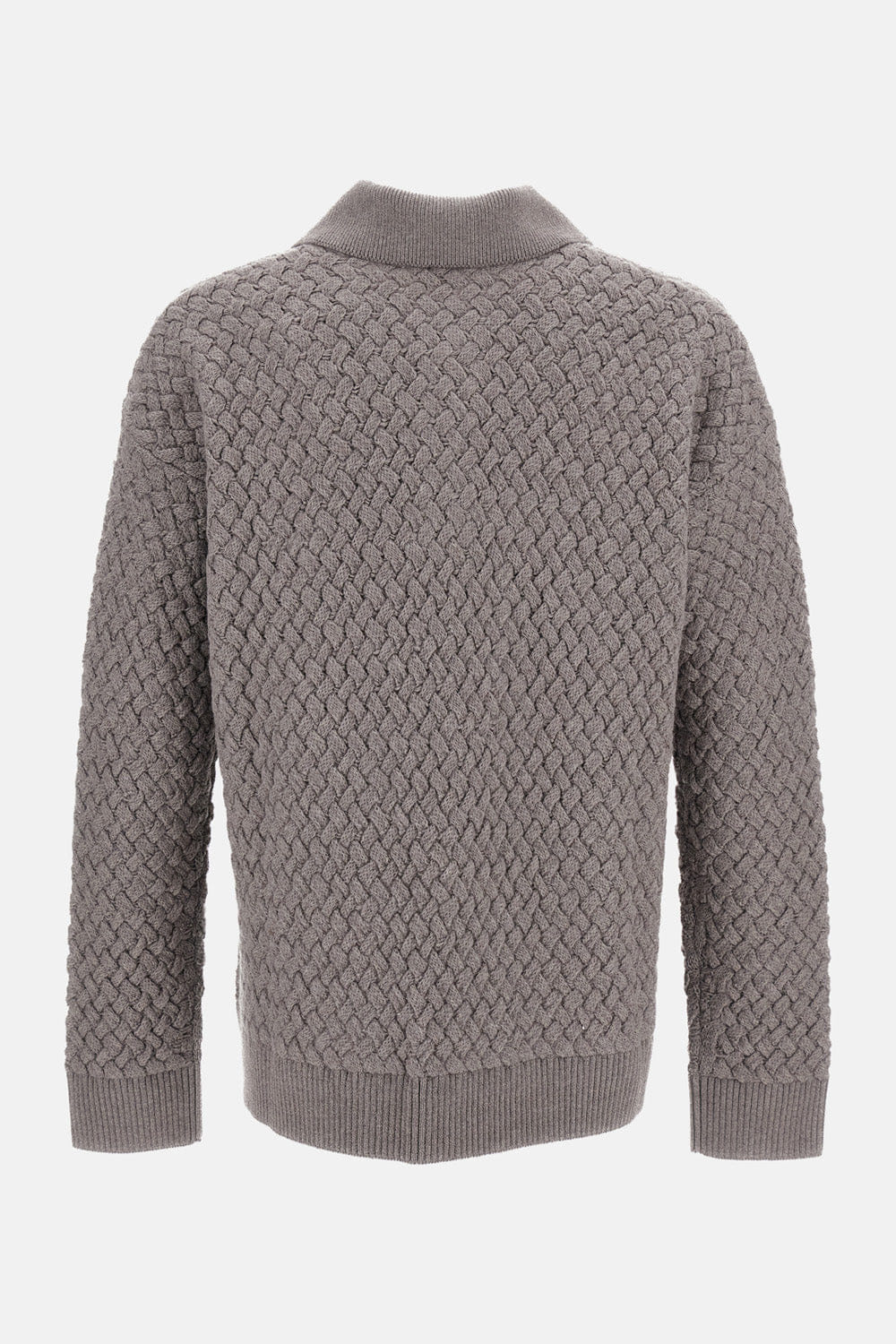 Bottega Veneta PULLOVER POLO INTRECCIATO IN LANA