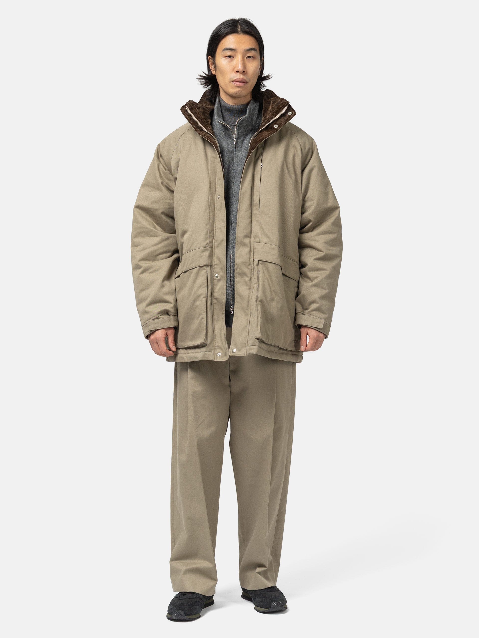 URU Organic Cotton Chino Half Coat K. Beige