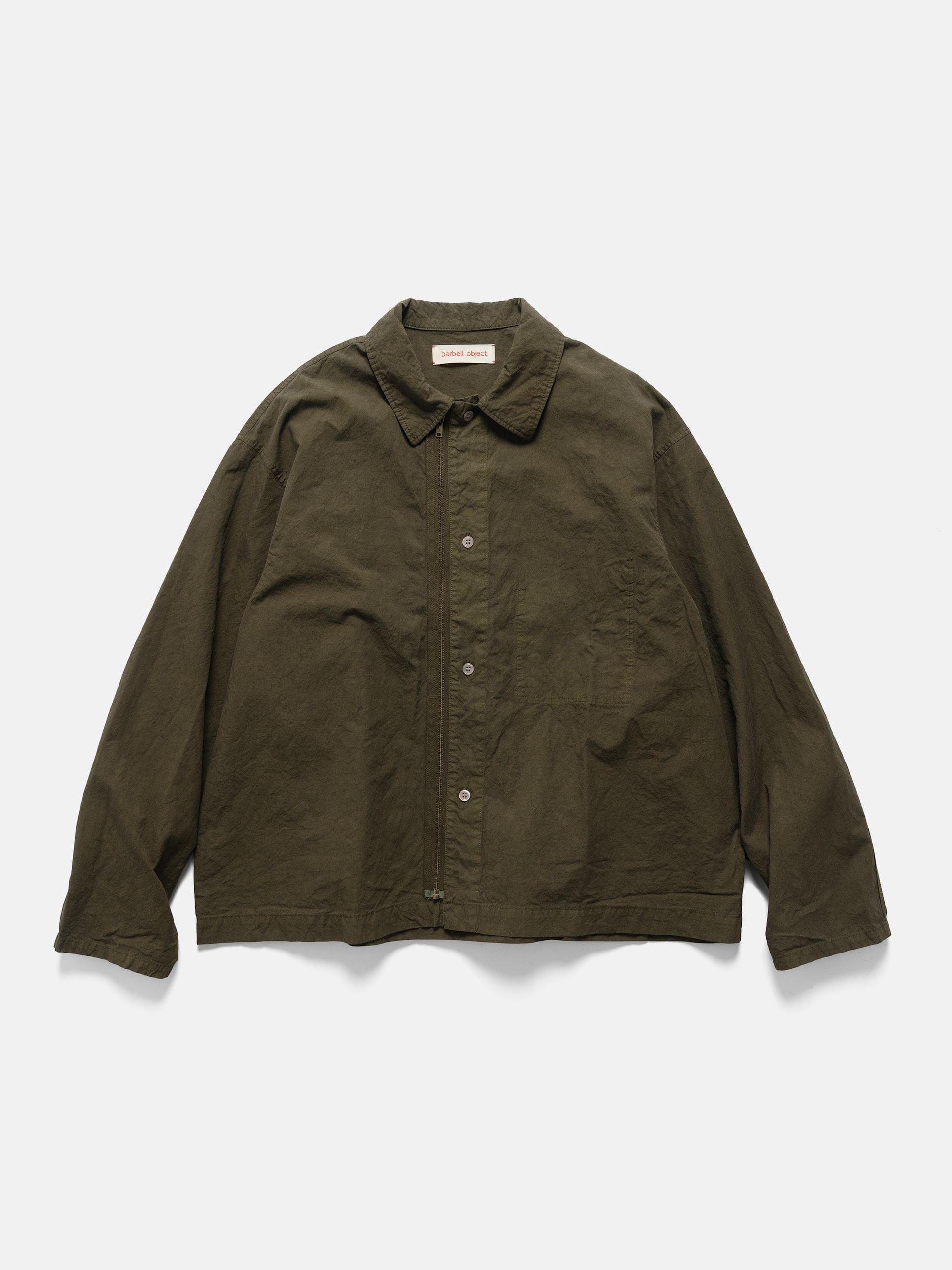 barbell object Zipper Shirt Khaki