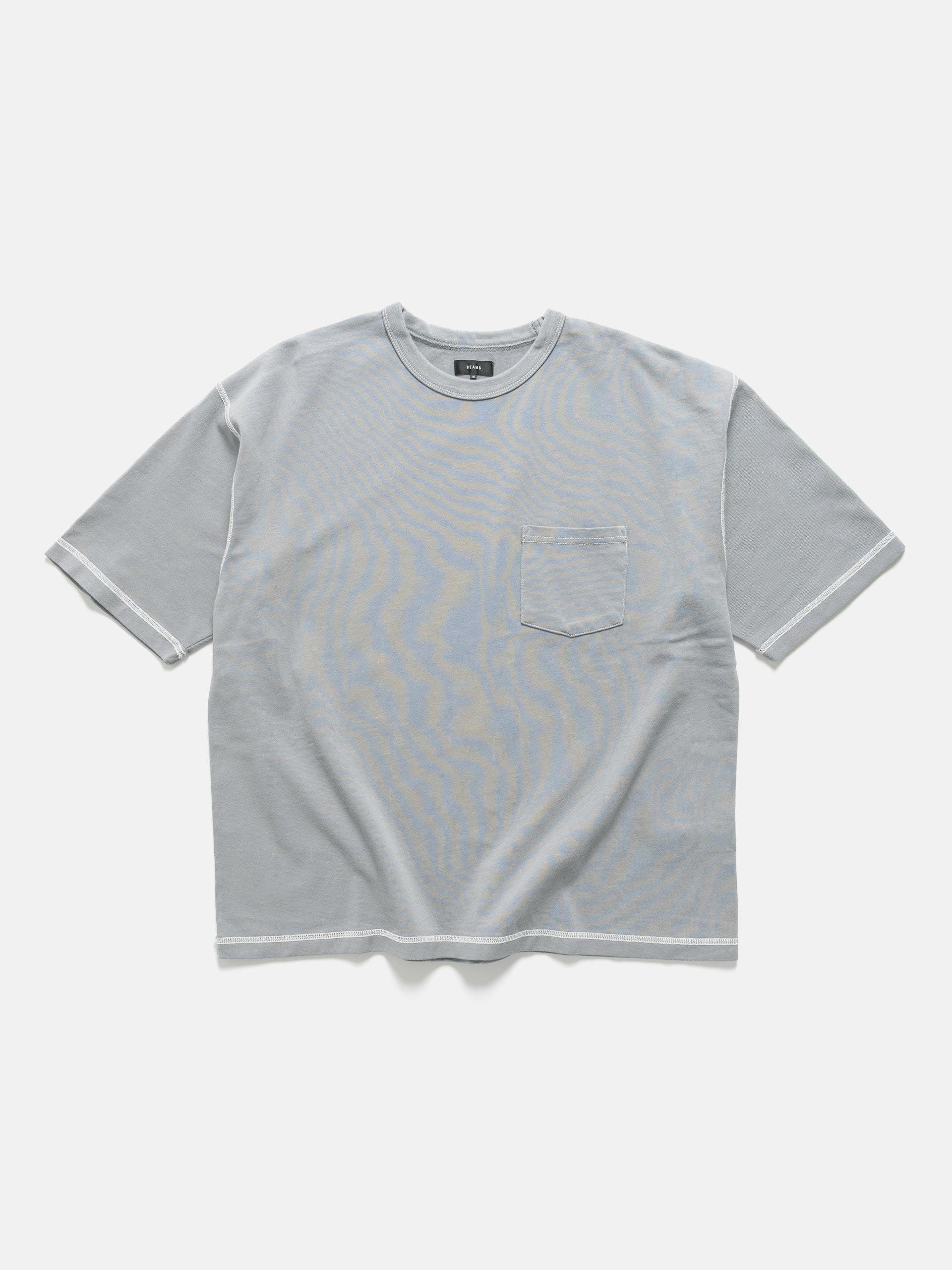 BEAMS Back Stitch TEE Grey