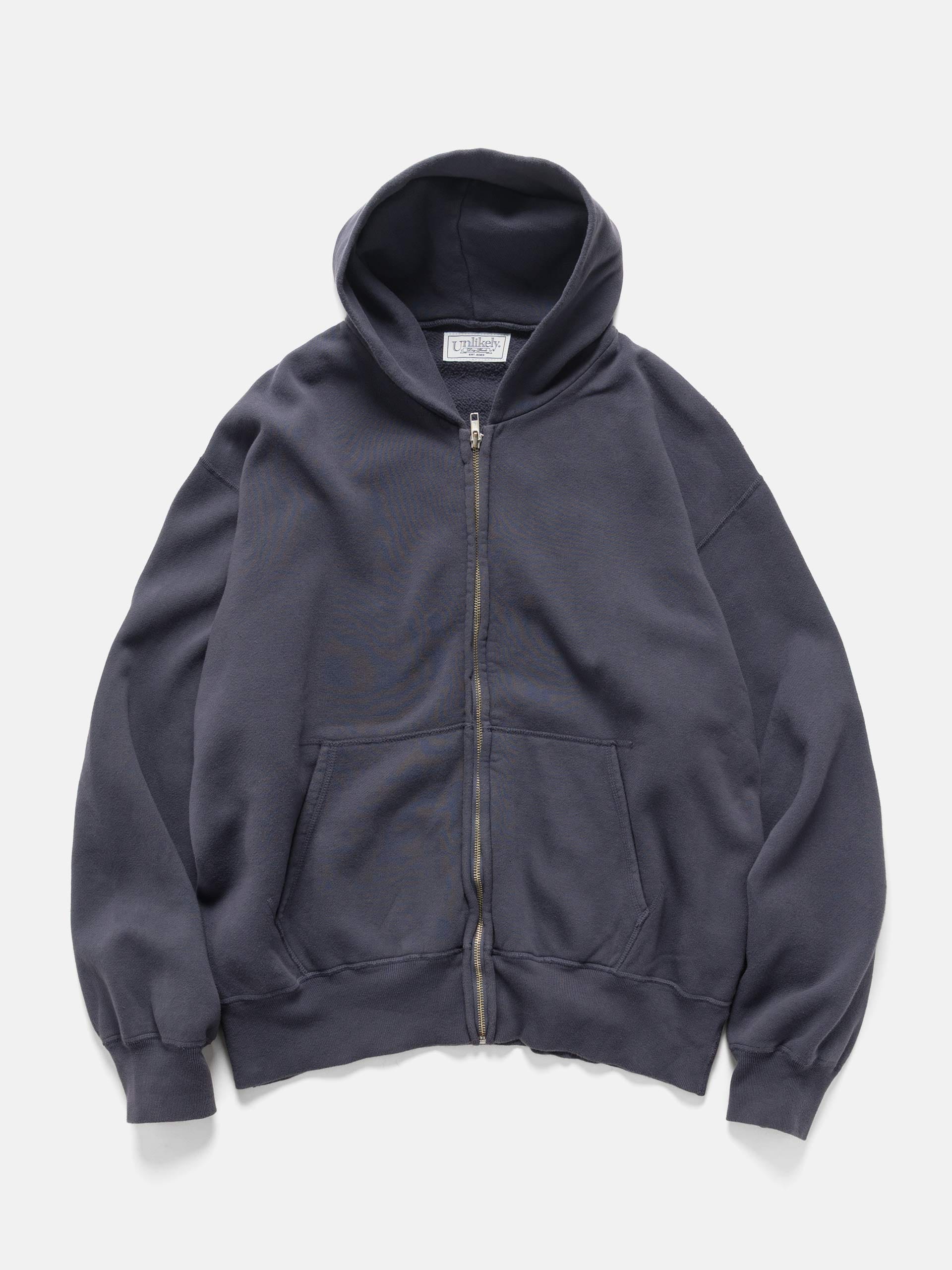 Unlikely Raglan Zip Hoodie Navy