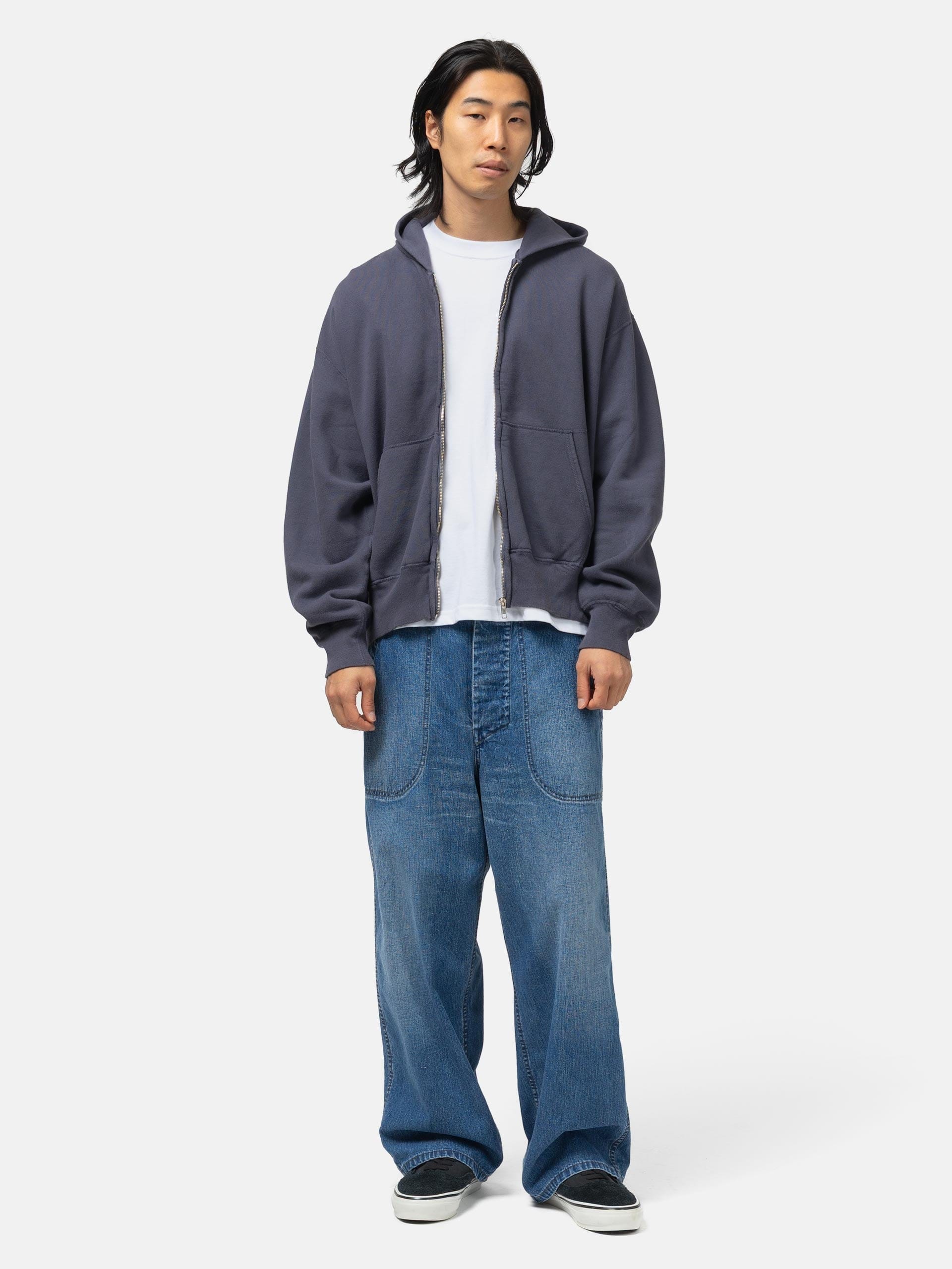 Unlikely Raglan Zip Hoodie Navy