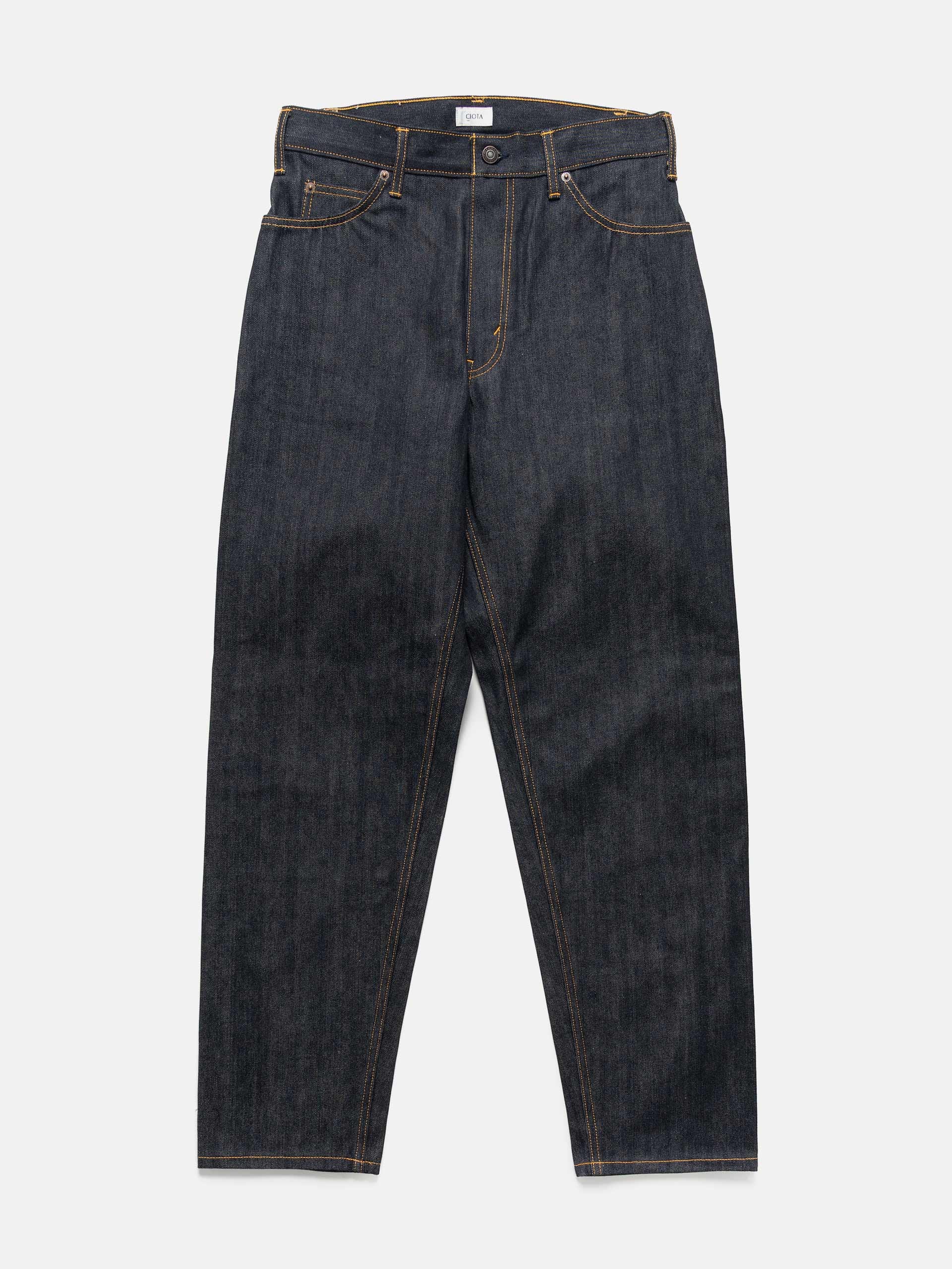 CIOTA Wide Tapered 5 Pocket Pants Navy (Rigid)