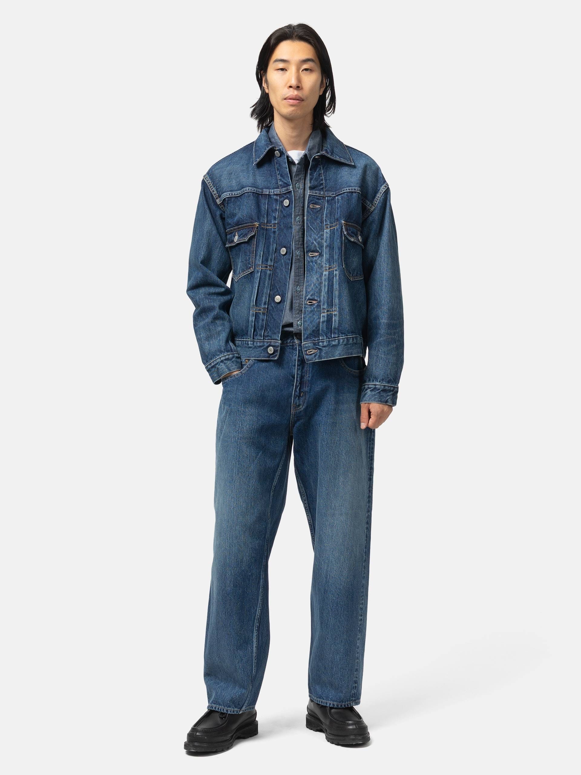 CIOTA Double Pocket Denim Jacket Medium Blue