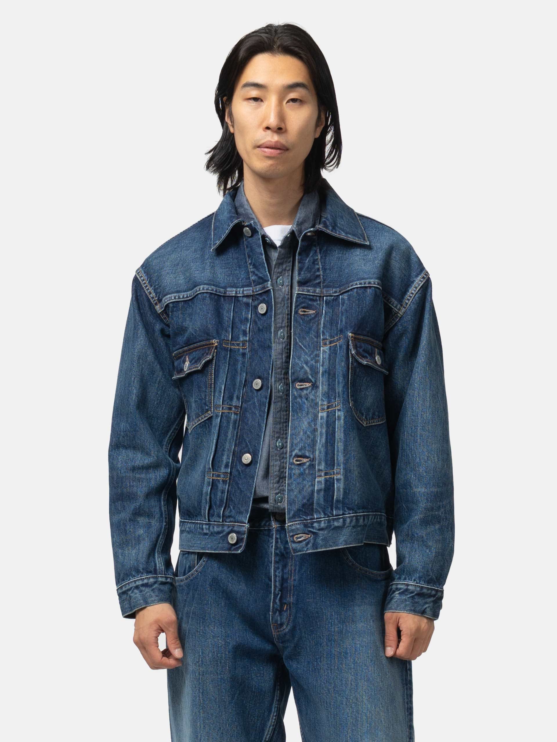 CIOTA Double Pocket Denim Jacket Medium Blue