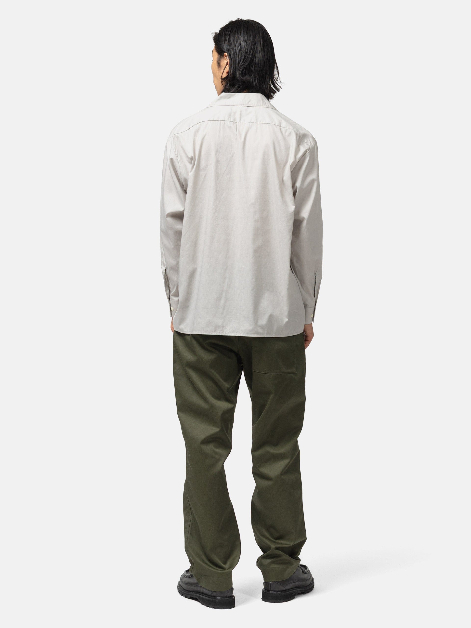 CIOTA Open Collar Shirt Light Gray