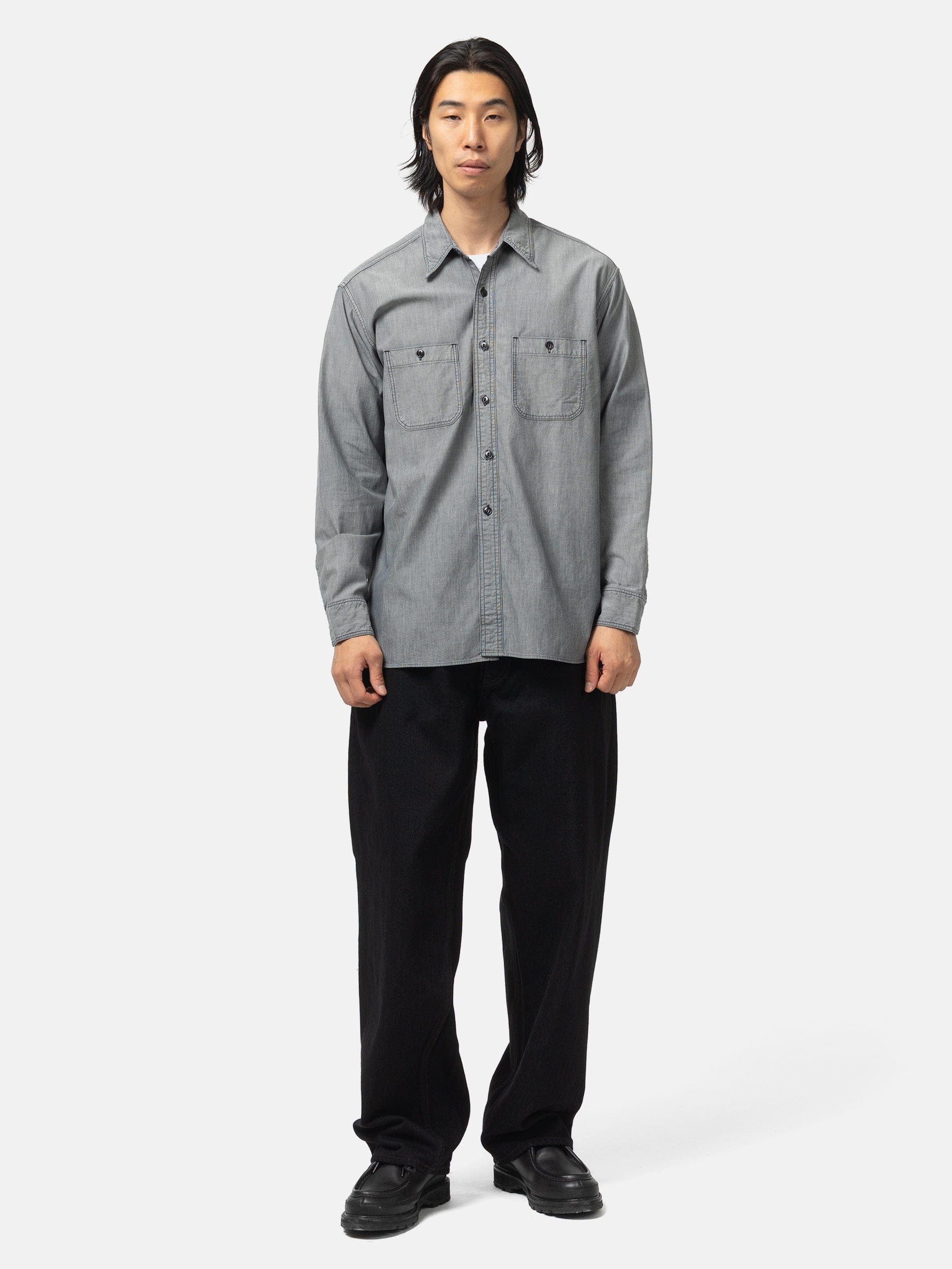 CIOTA USN Chambray Shirt Light Black