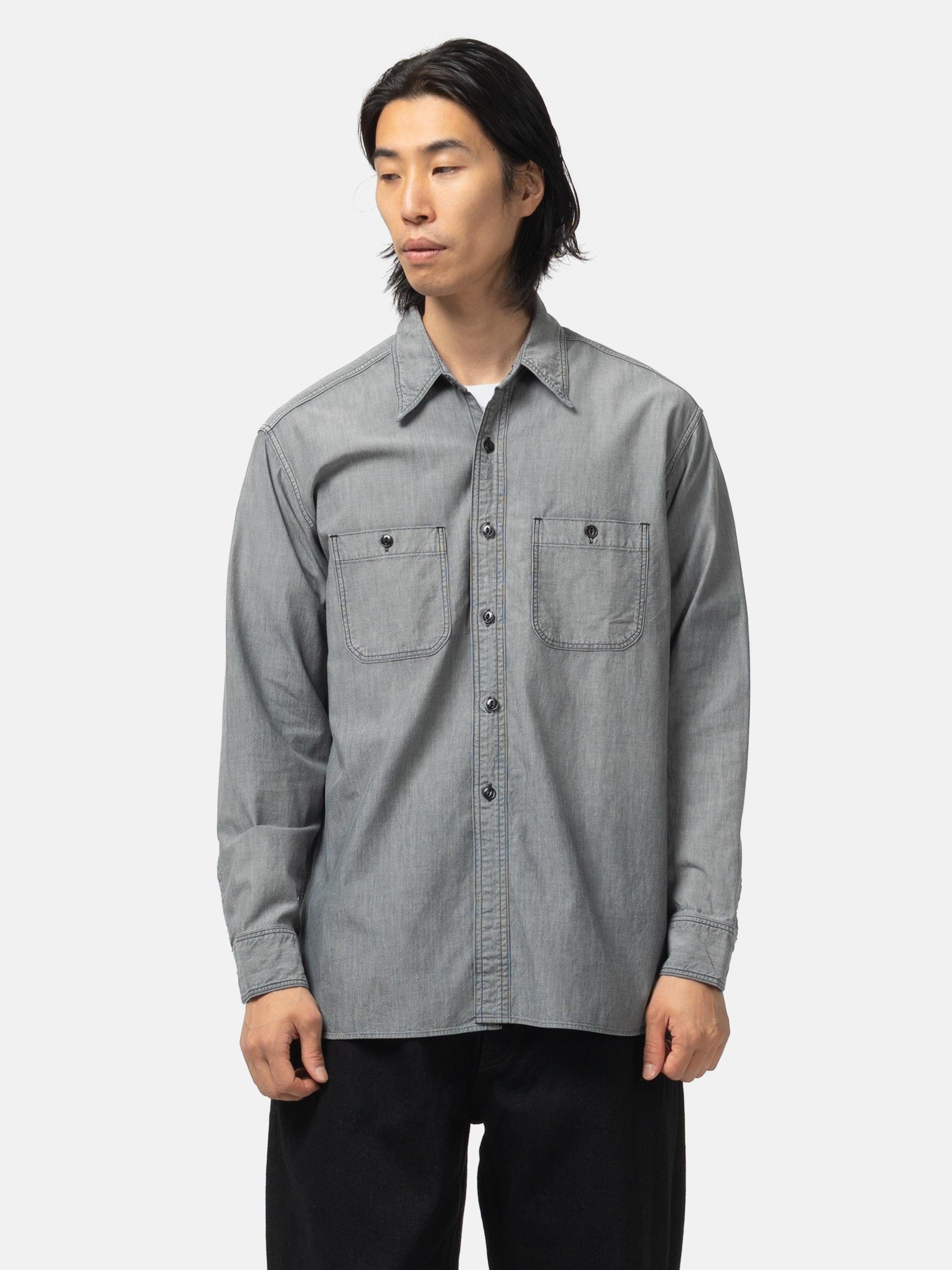 CIOTA USN Chambray Shirt Light Black