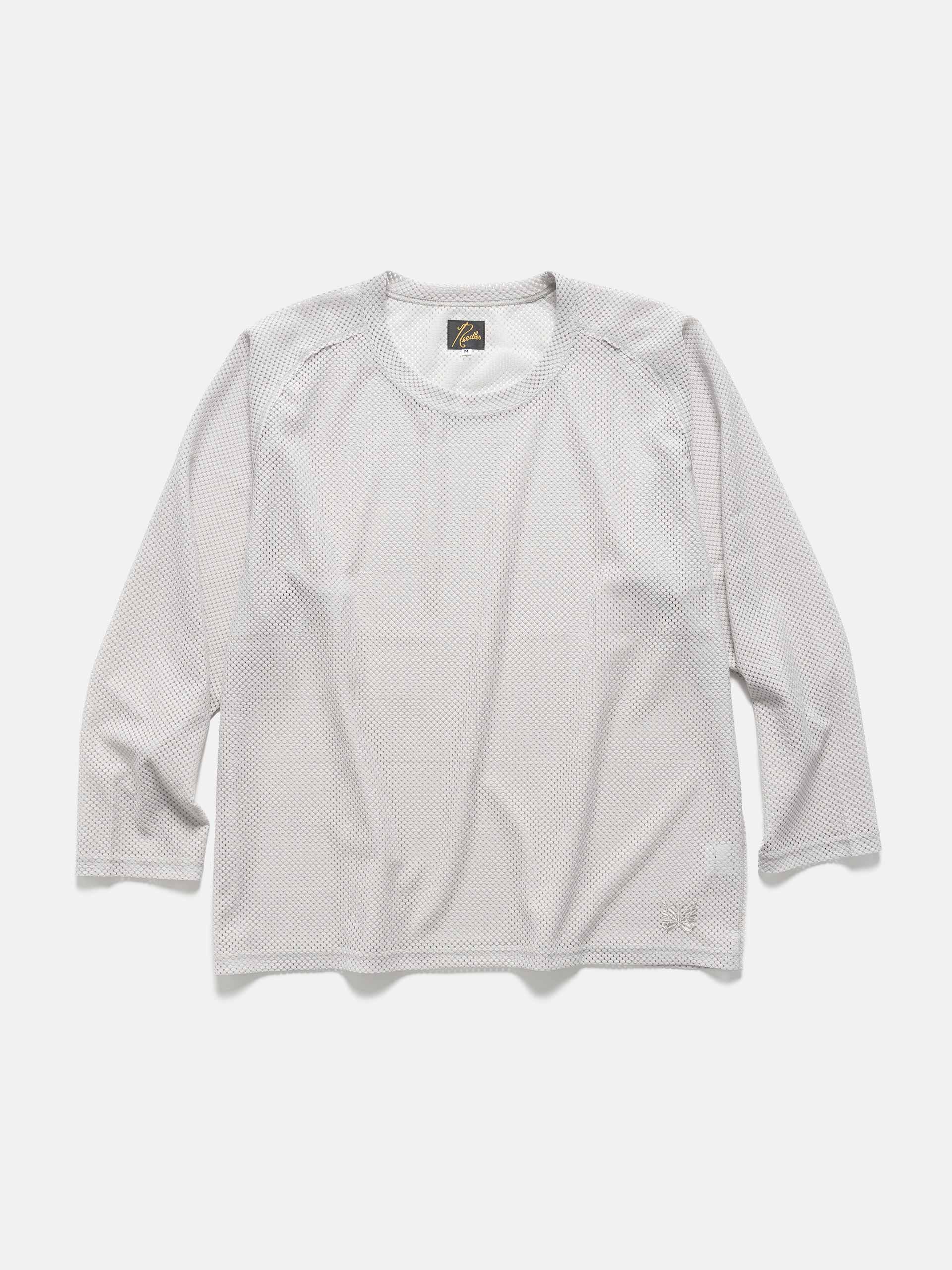 【Needles】L/S U-Neck Tee Raschel Lace Needles L/S U-Neck Tee - Geometric Raschel Lace Grey Price in