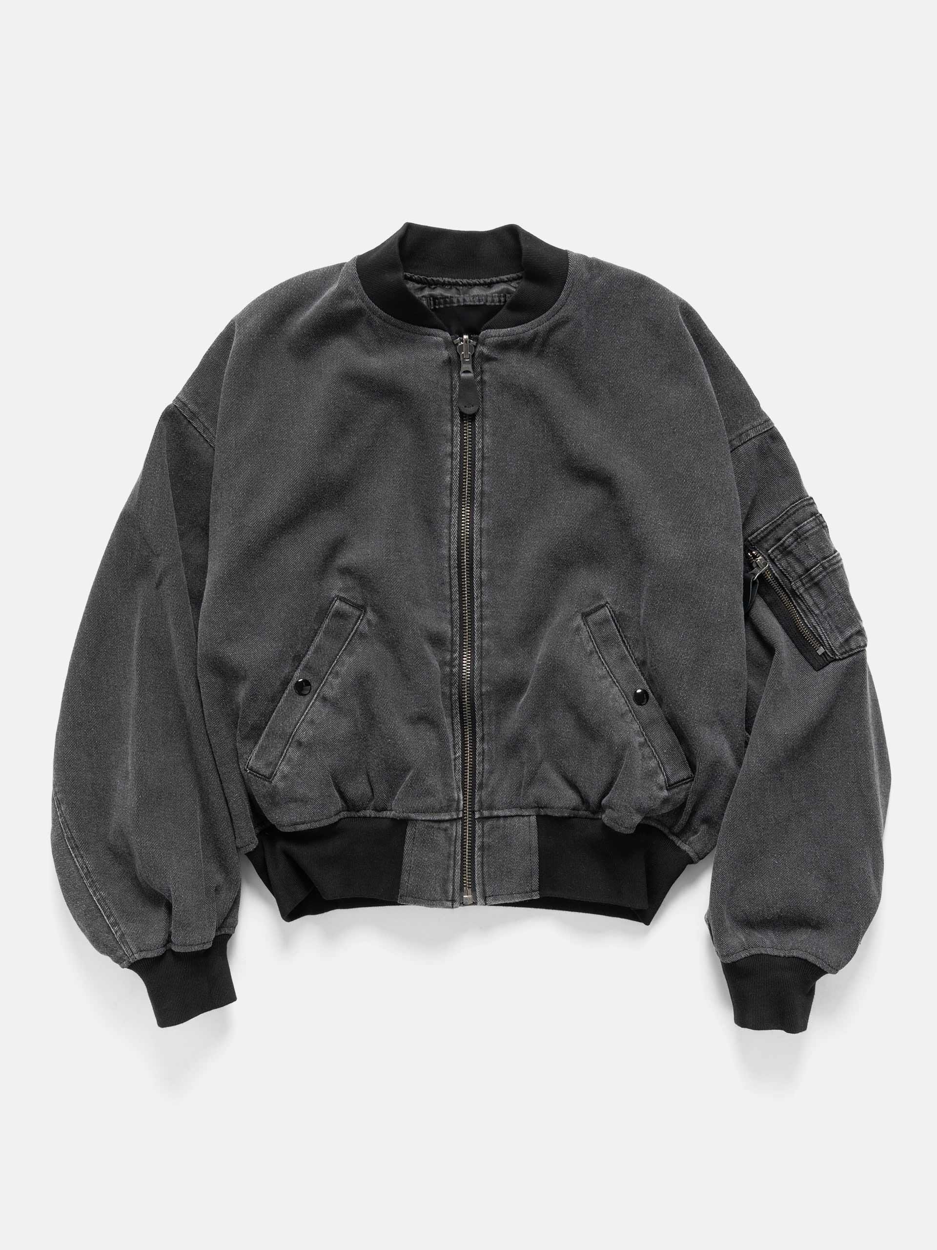 BEAMS Fade Bomber Jacket Black