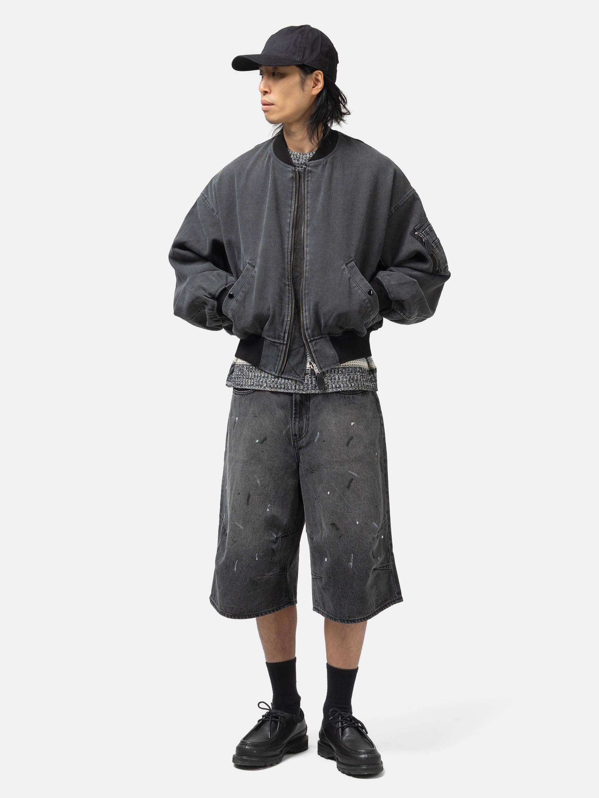 BEAMS Fade Bomber Jacket Black