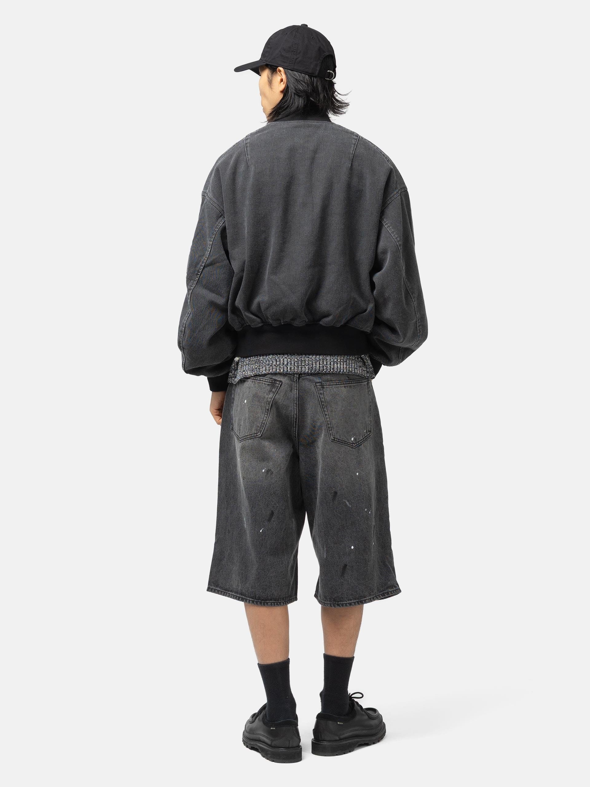 BEAMS Fade Bomber Jacket Black