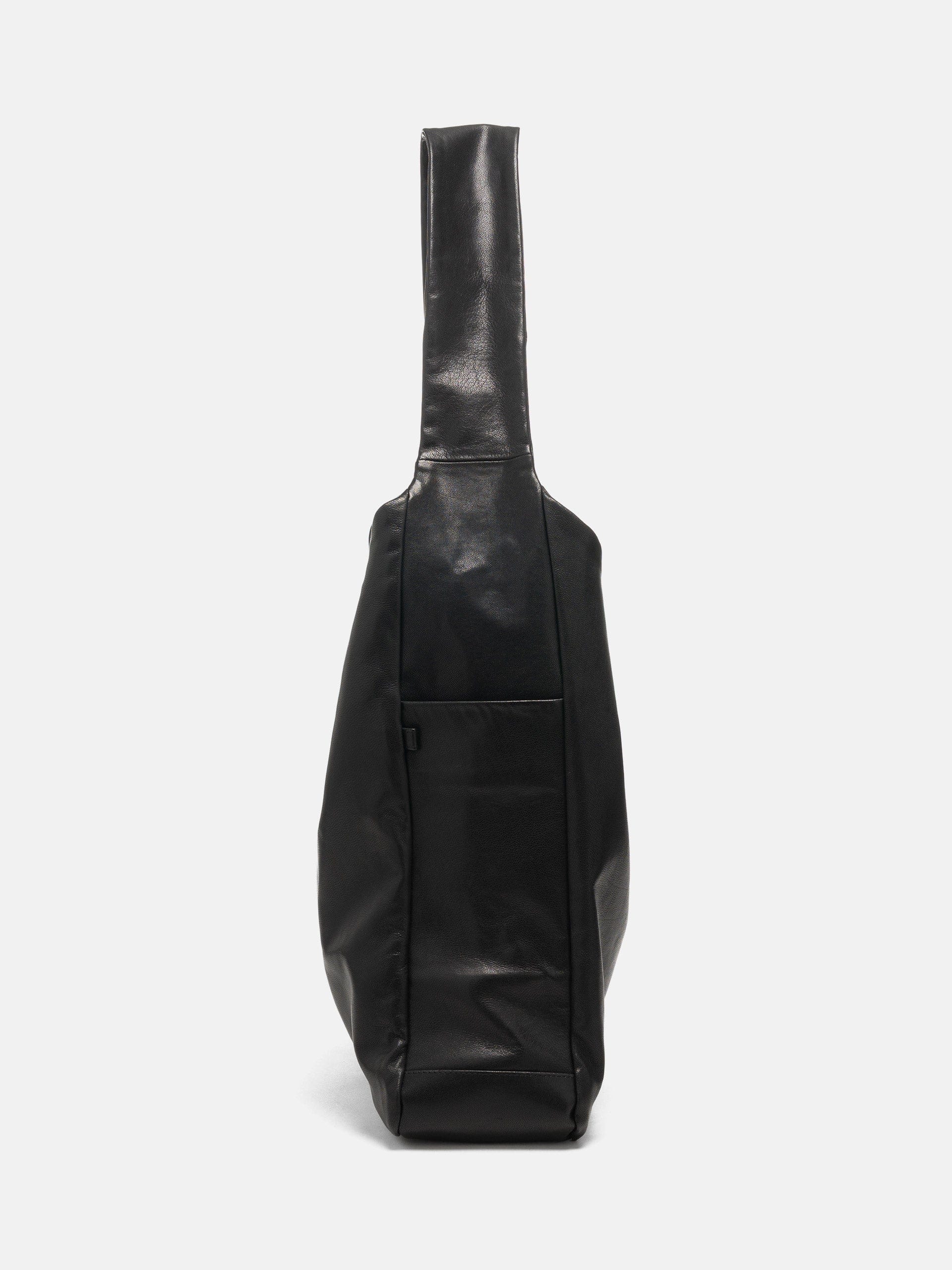 ssstein Leather Shoulder Bag Black