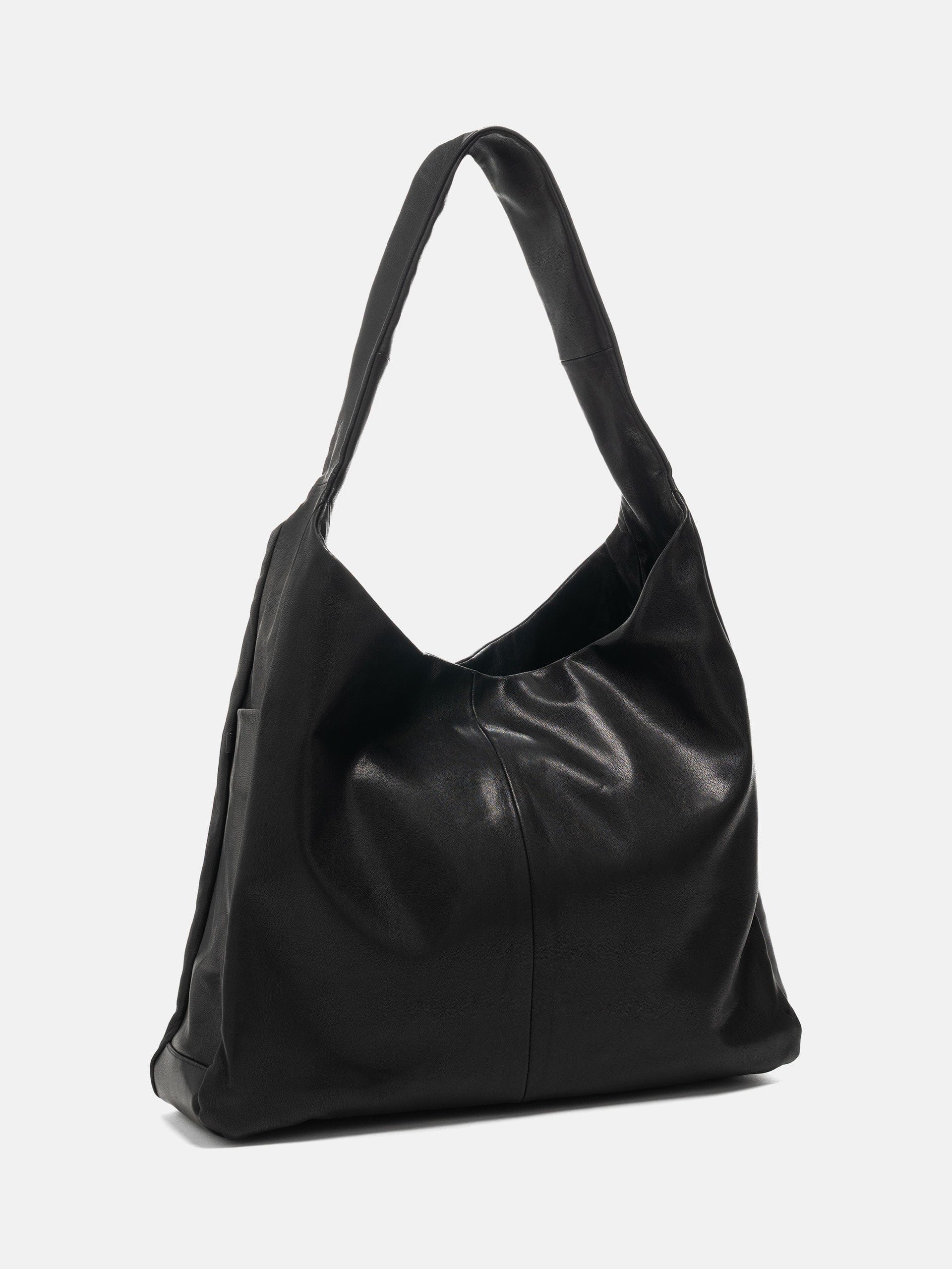 ssstein Leather Shoulder Bag Black