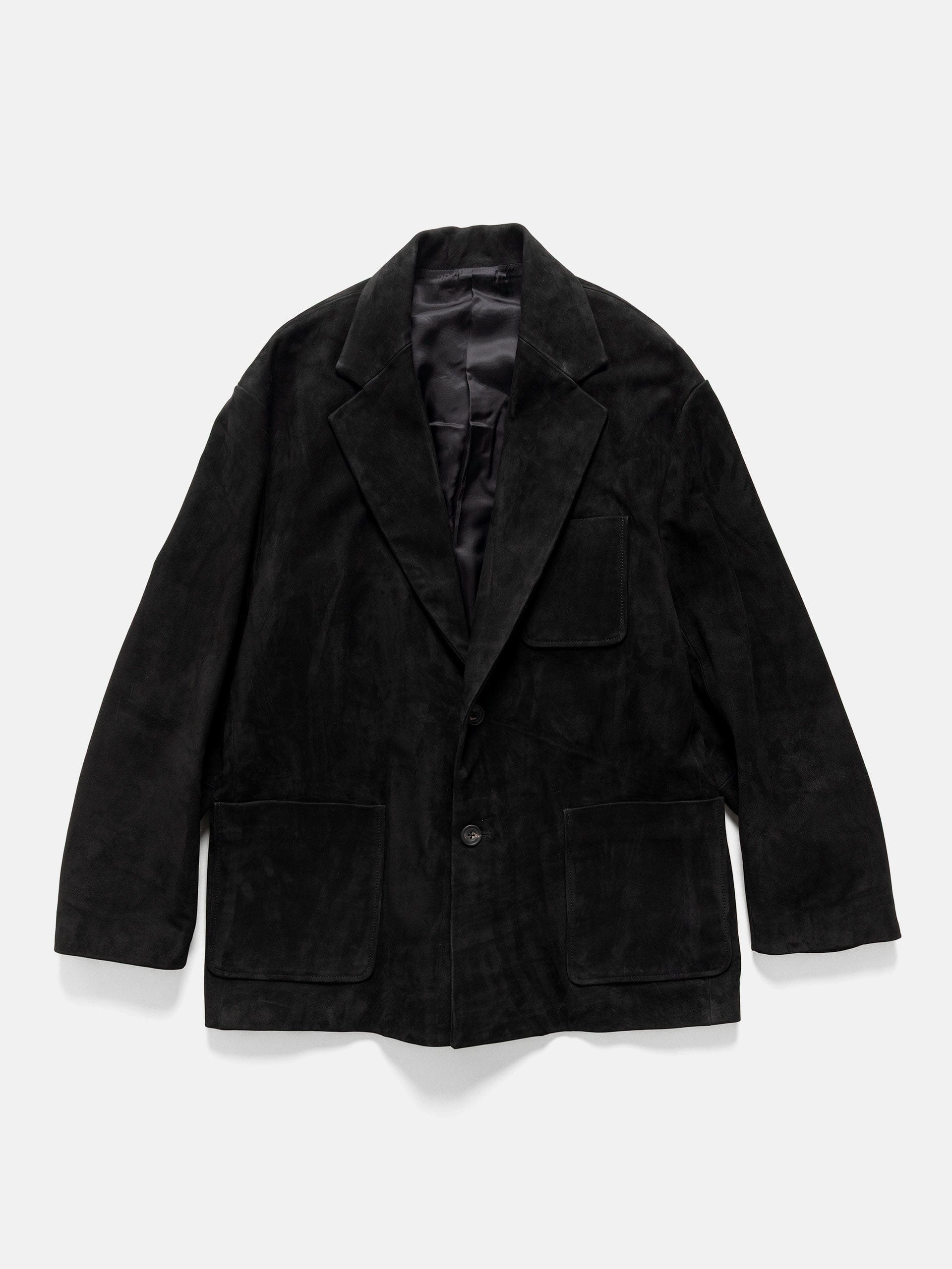 ssstein Cow Nubuck Blazer Black