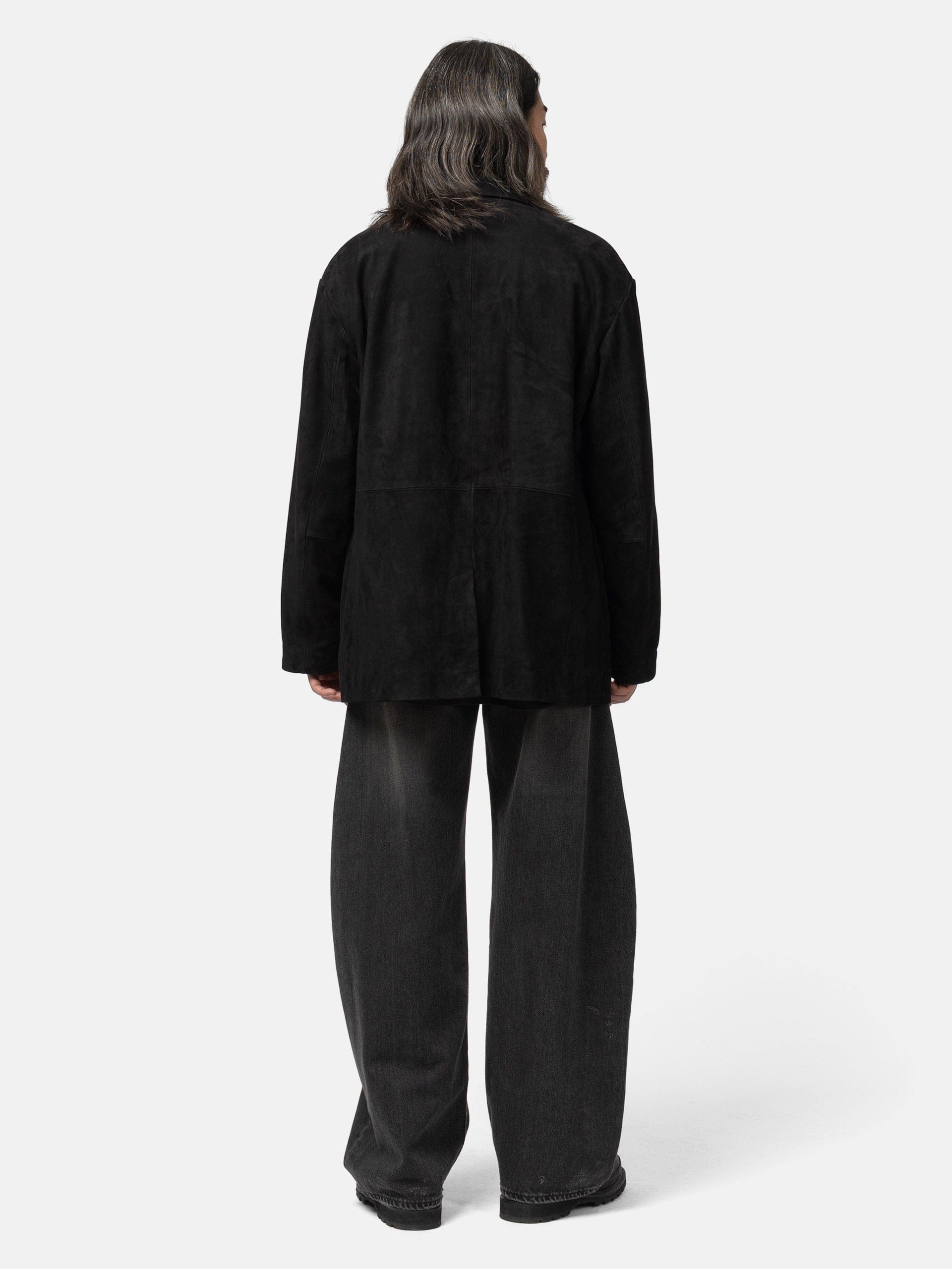 ssstein Cow Nubuck Blazer Black