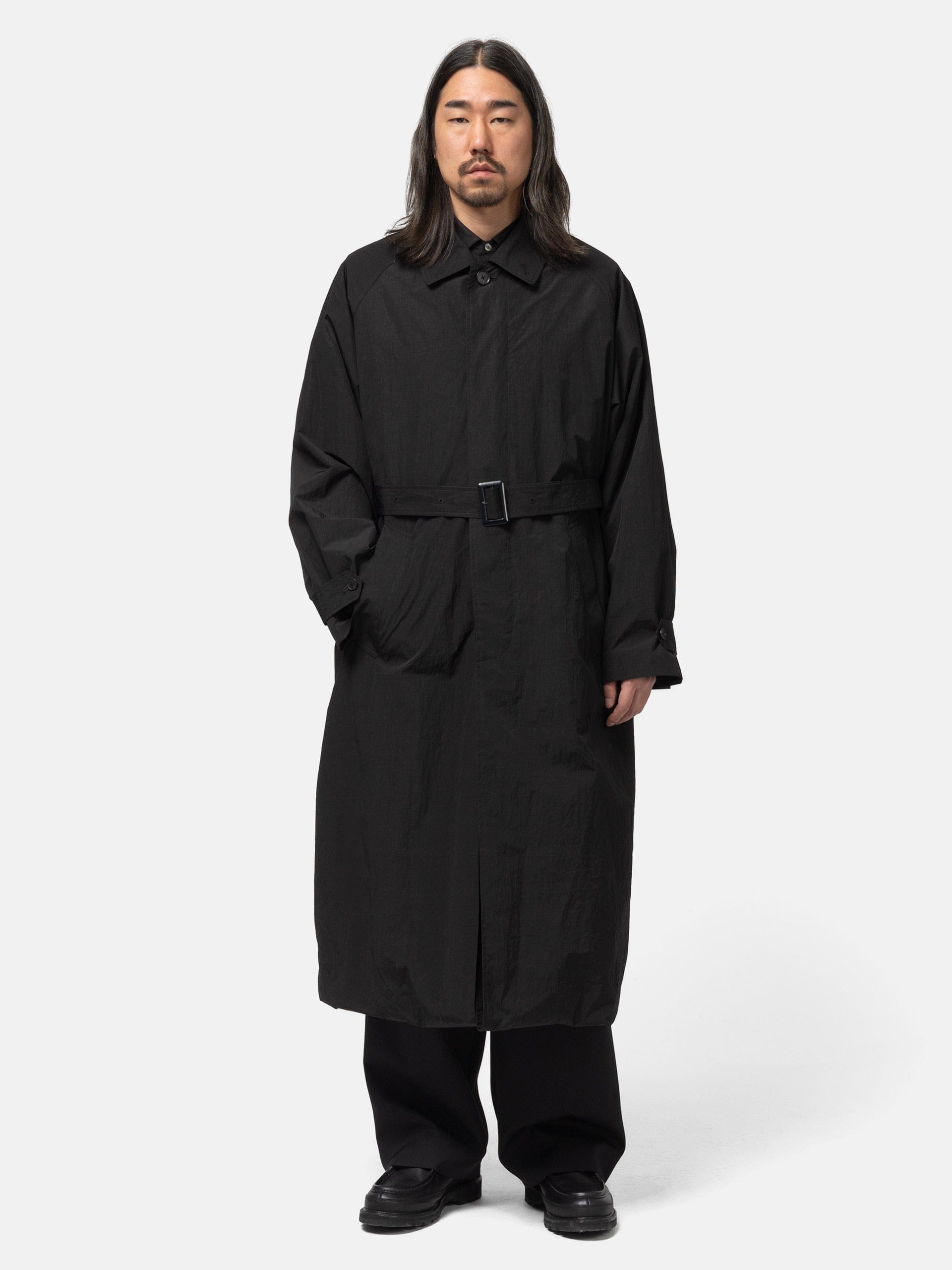 ssstein Oversized Layered Combination Coat Black