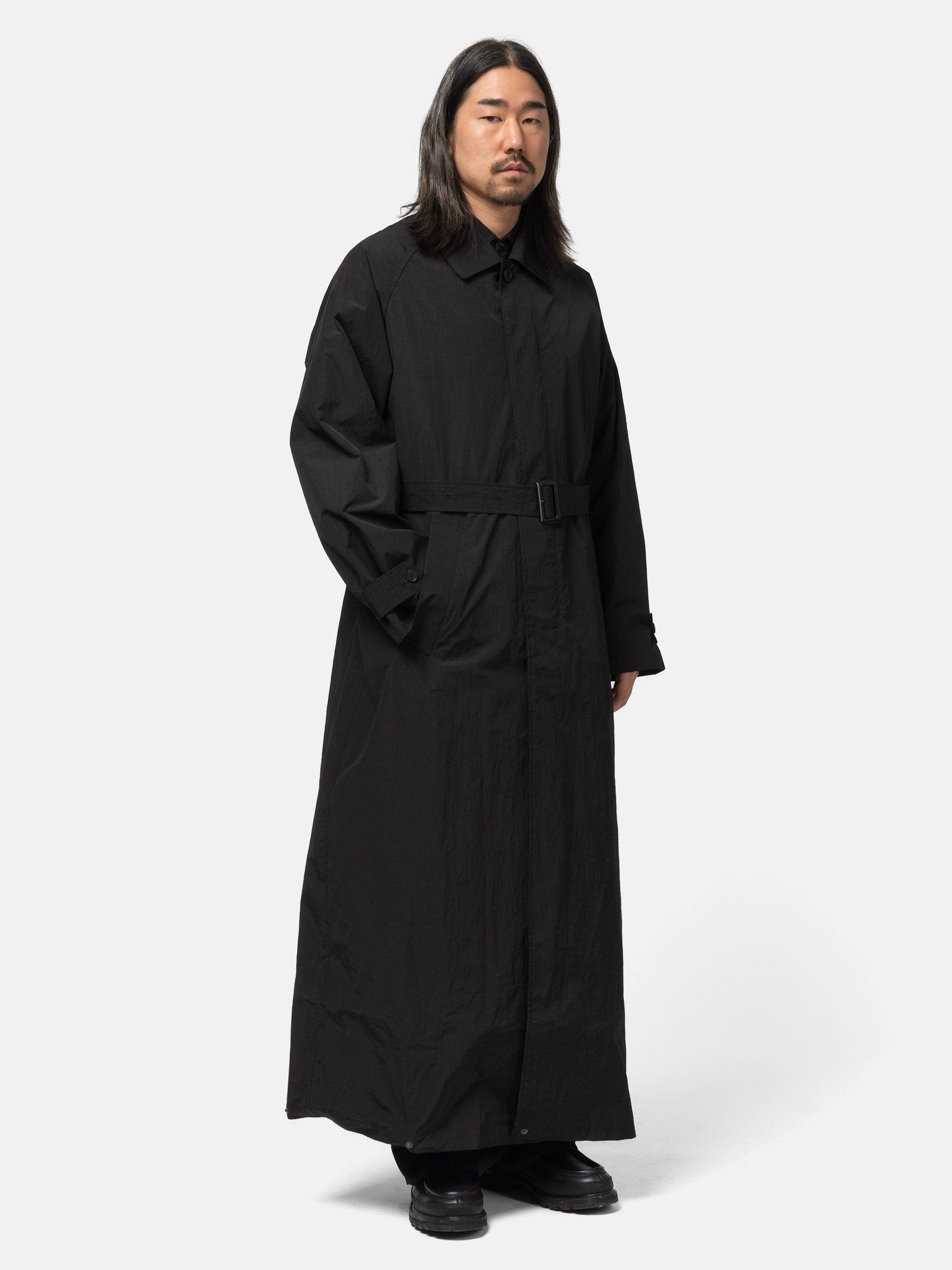 ssstein Oversized Layered Combination Coat Black