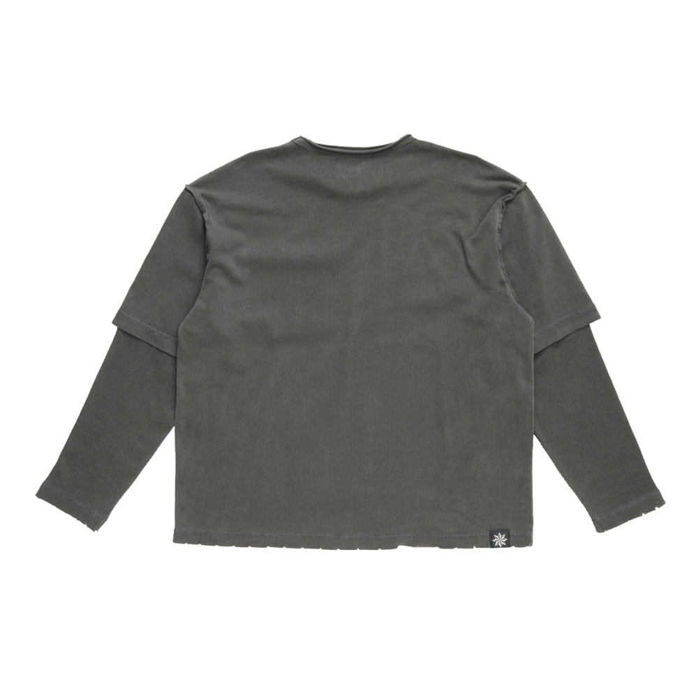 Beach Brains Dream Layer LS Tee - Charcoal