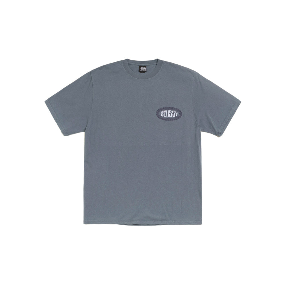 Stussy Tile Oval Pigment Dyed Tee - Navy